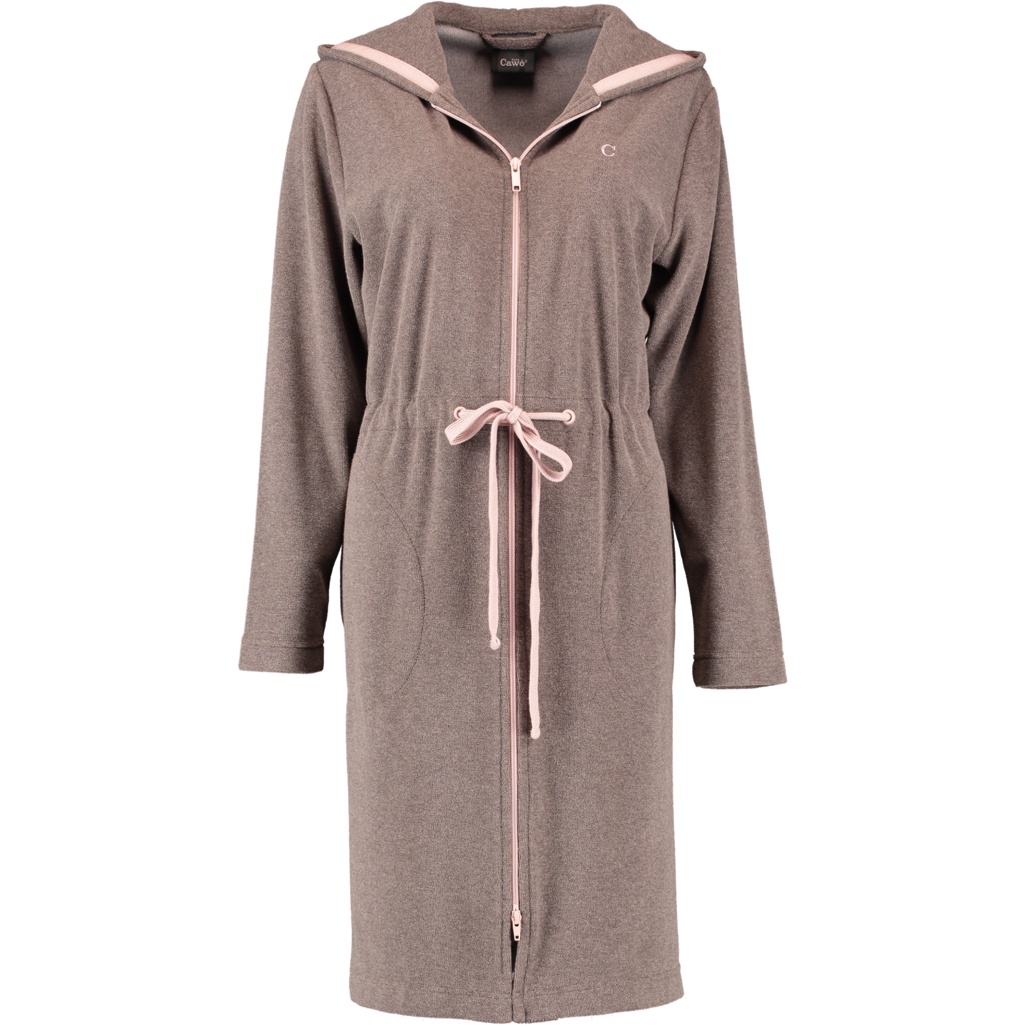 Cawö Home Bademäntel Damen Kurzmantel mit Kapuze Active 821 mocca-rosé - 32