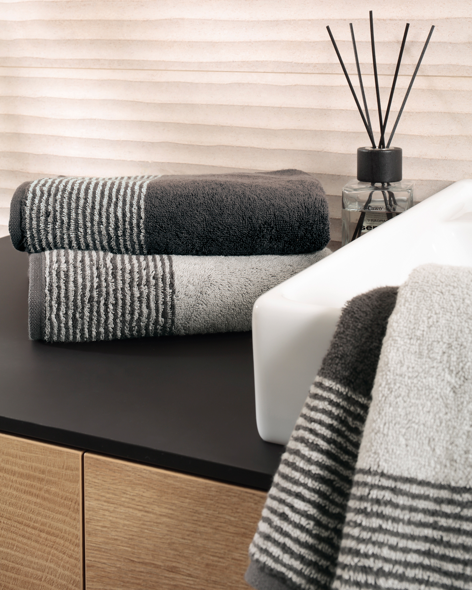 Cawö Handtücher Luxury Home Two-Tone 590 basalt - 73