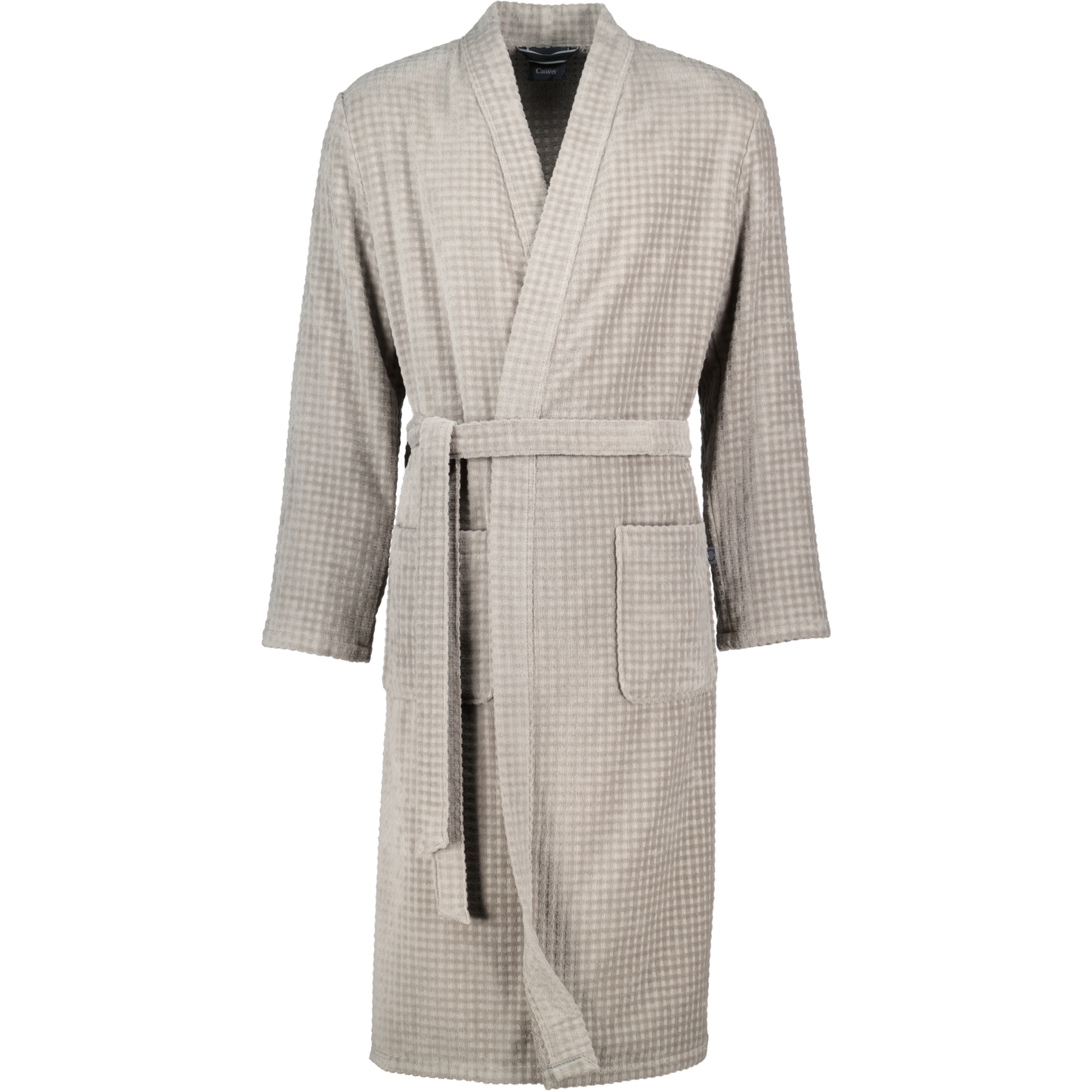 Cawö Bademäntel Herren Kimono Waffelpique 5508 graphit - 779
