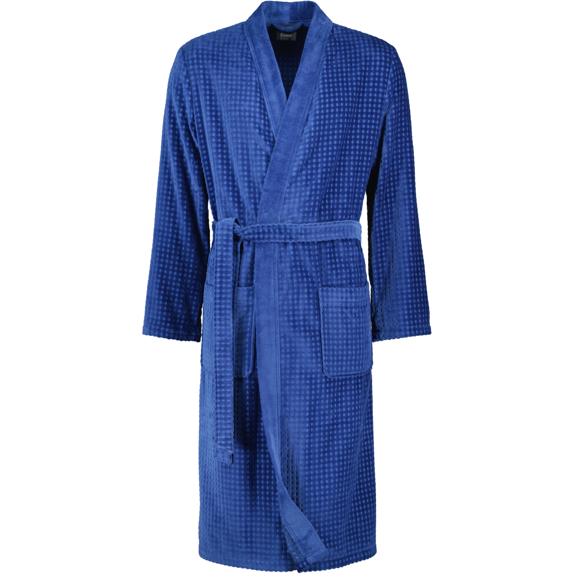 Cawö Herren Bademantel Kimono 3714 - Farbe: saphir - 166 - XL