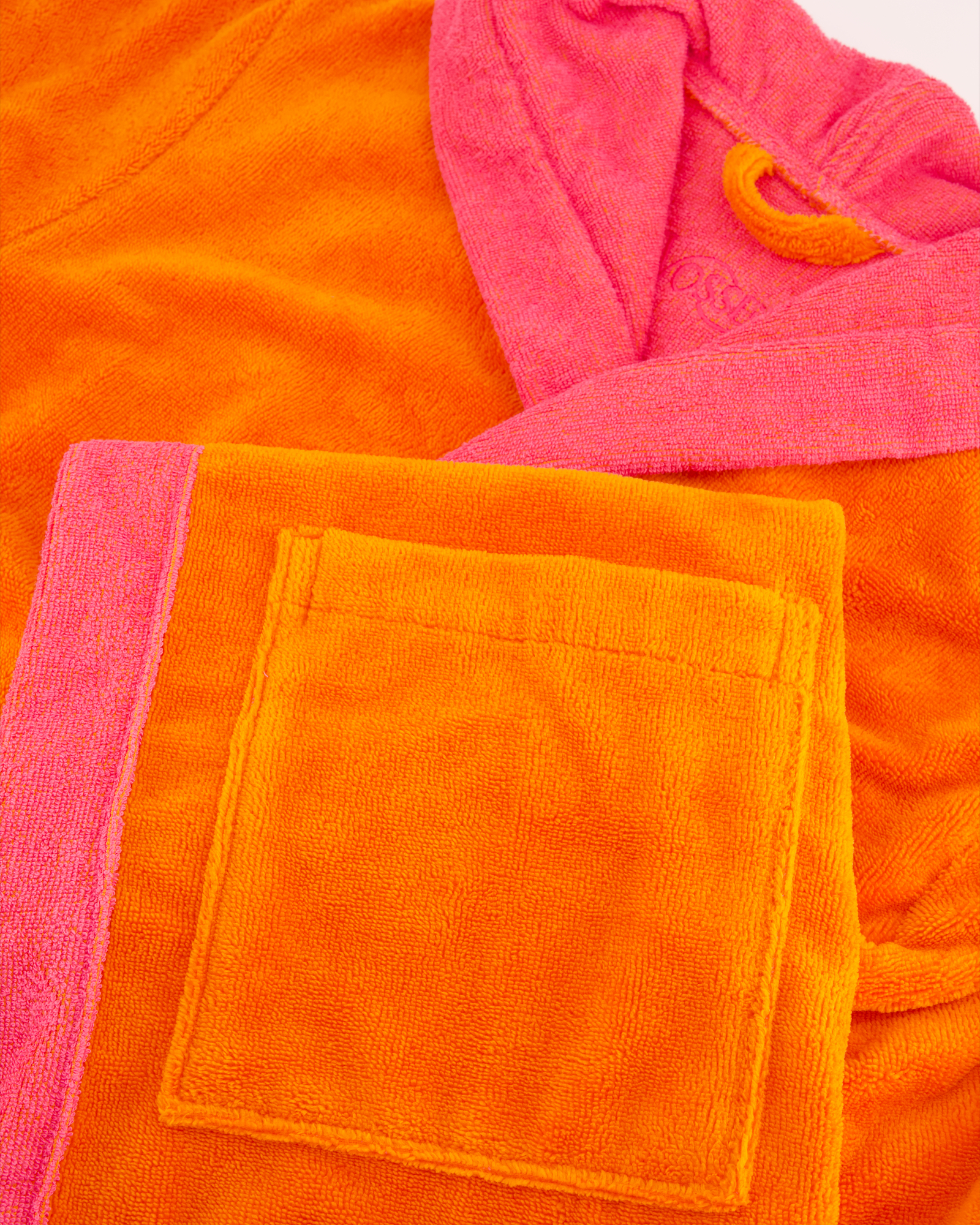 Vossen Bademäntel unisex Kapuze Poppy electric orange/prim rose - 0033