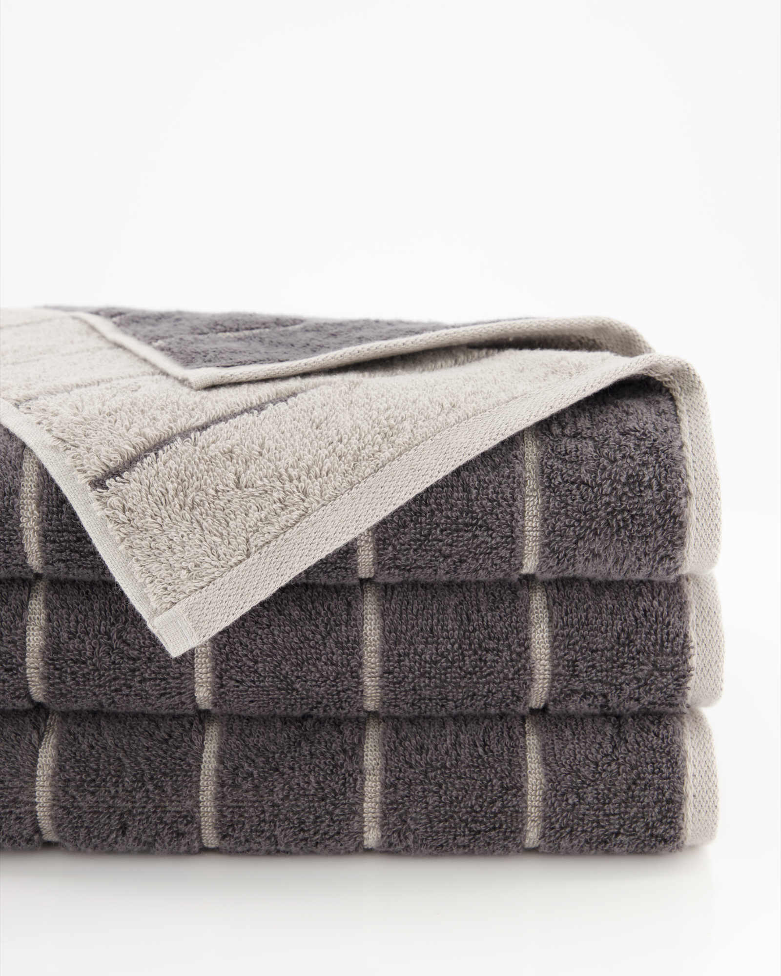 Cawö Handtücher Balance Doubleface 6232 anthrazit - 73 - Handtuch 50x100 cm