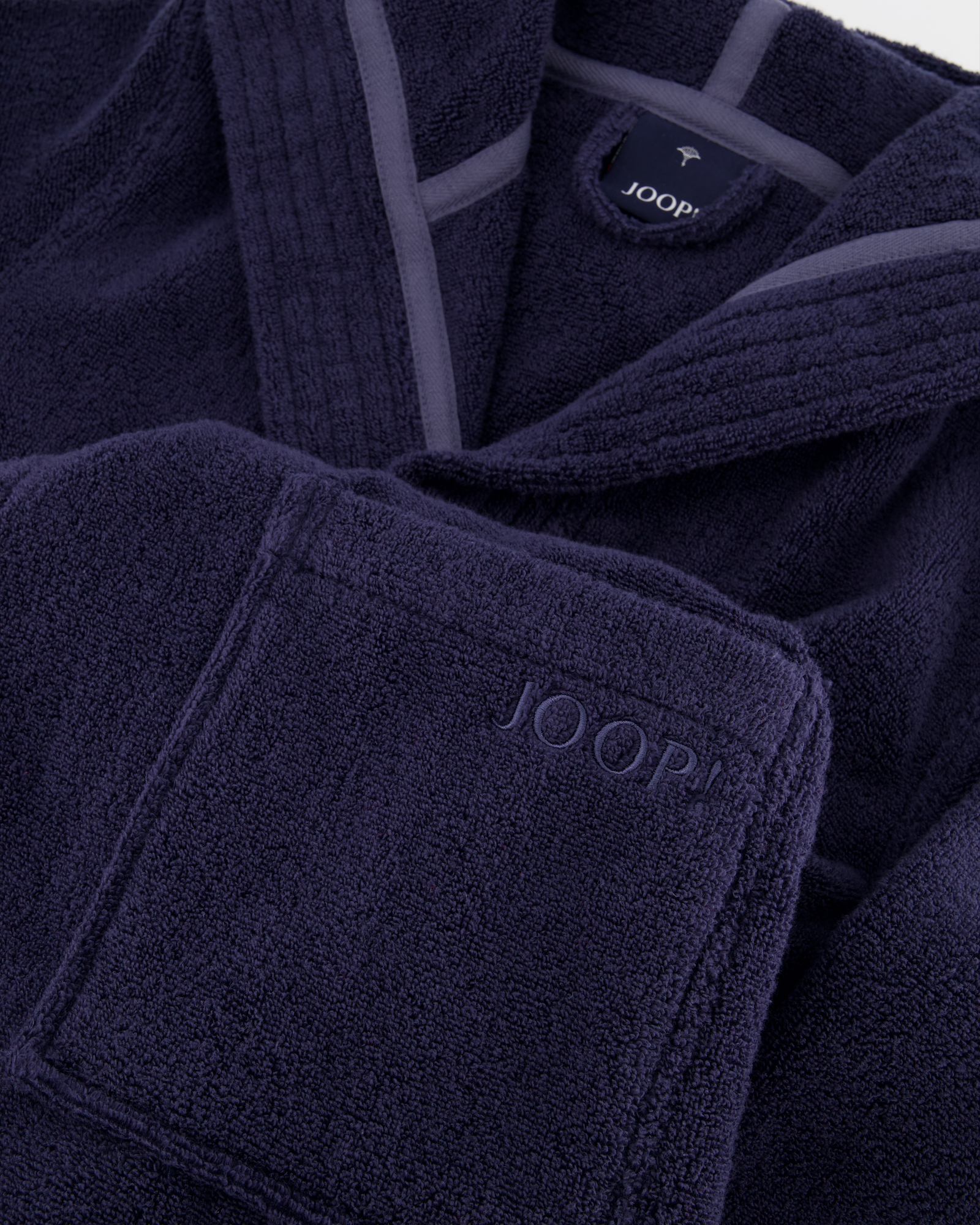 JOOP! Damen Bademantel - Kapuze 1649 - Farbe: Blau - 175