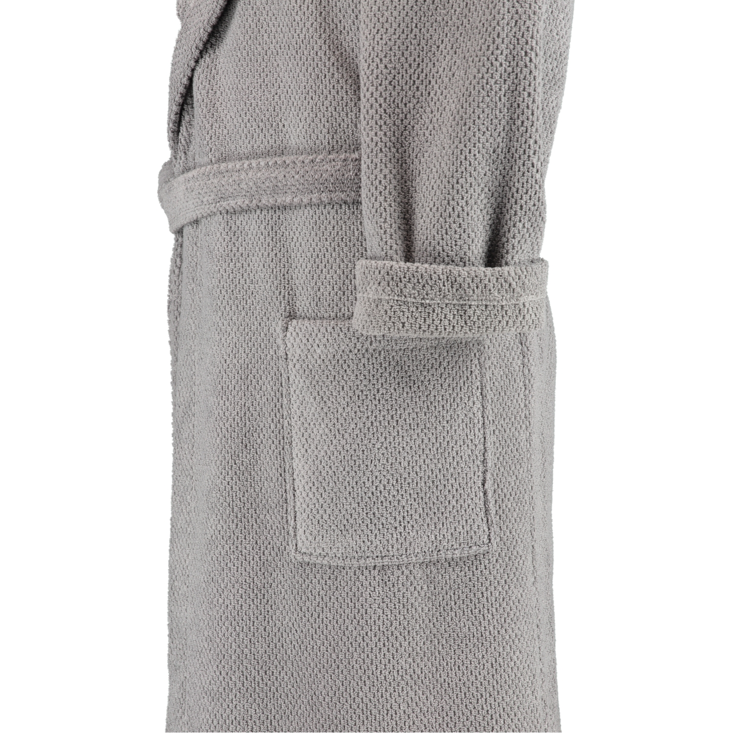 Rhomtuft RHOMTUFT Bademäntel unisex Kapuze Baronesse kiesel - 85