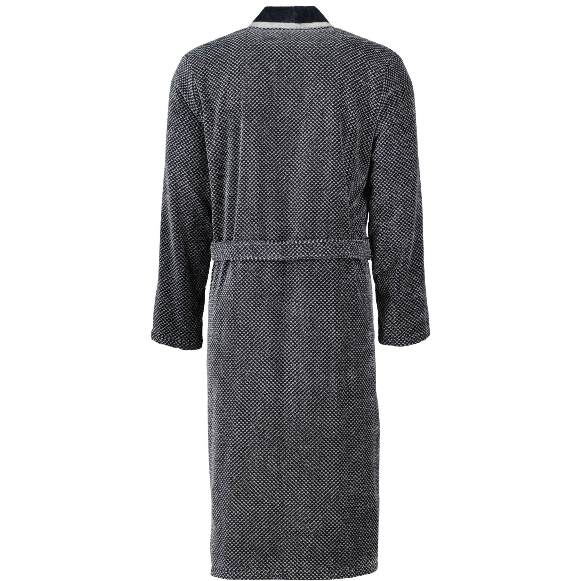 Cawö Bademäntel Herren Kimono 4839 silber-schwarz - 79