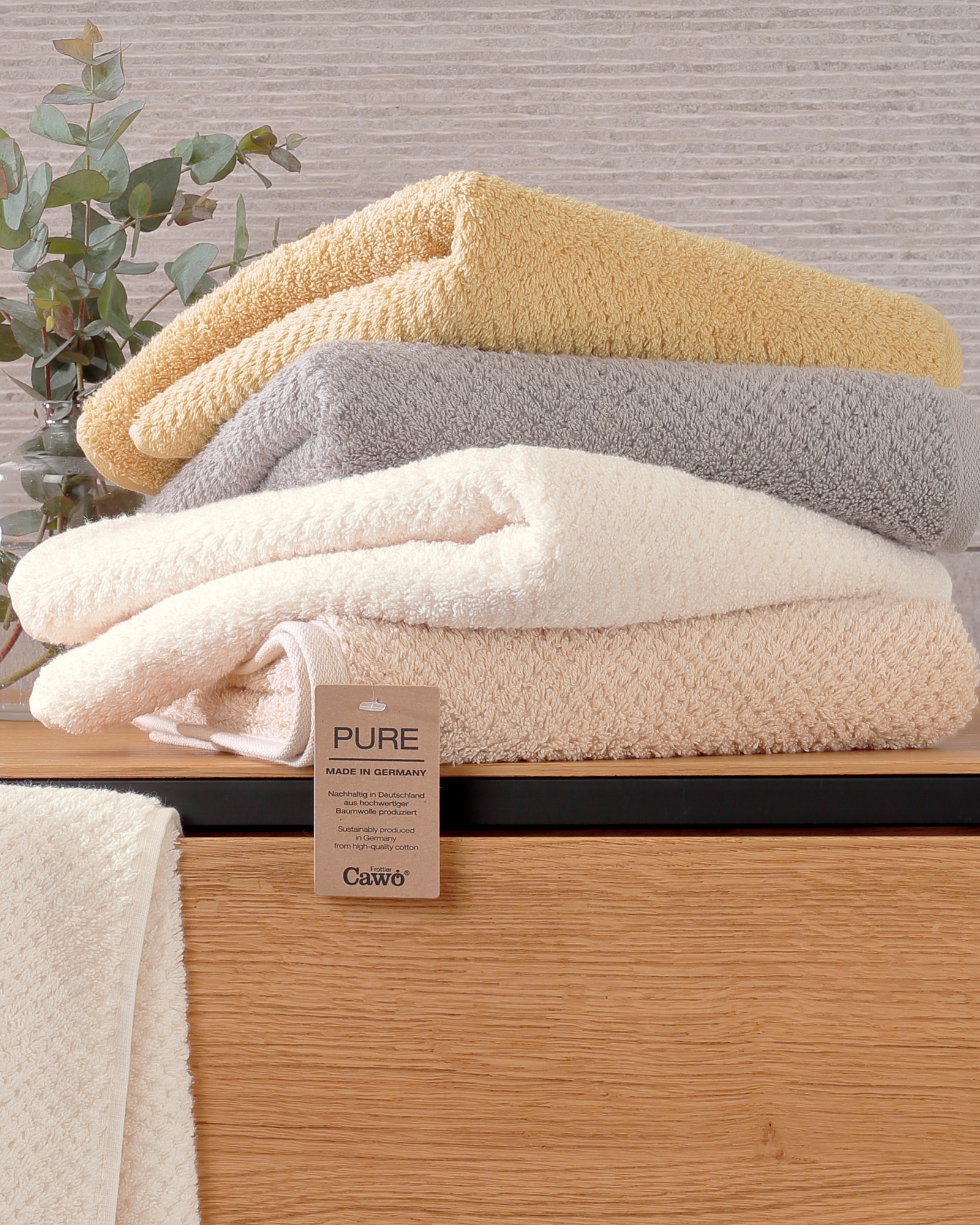 Cawö Handtücher Pure 6500 - Farbe: amber - 514 - Gästetuch 30x50 cm