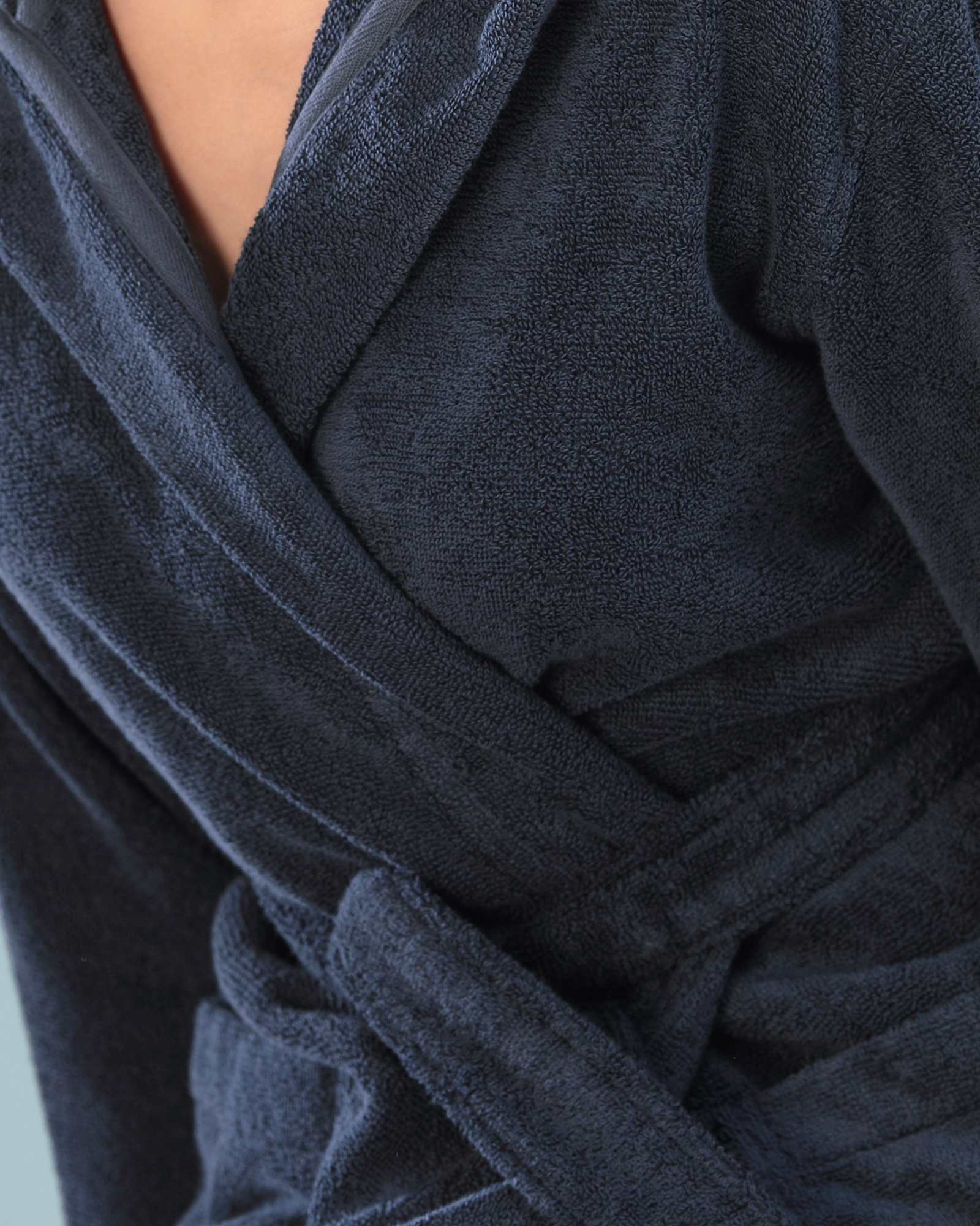 Cawö Home Damen Bademantel Kapuze 827 - Farbe: blau - 17 - S