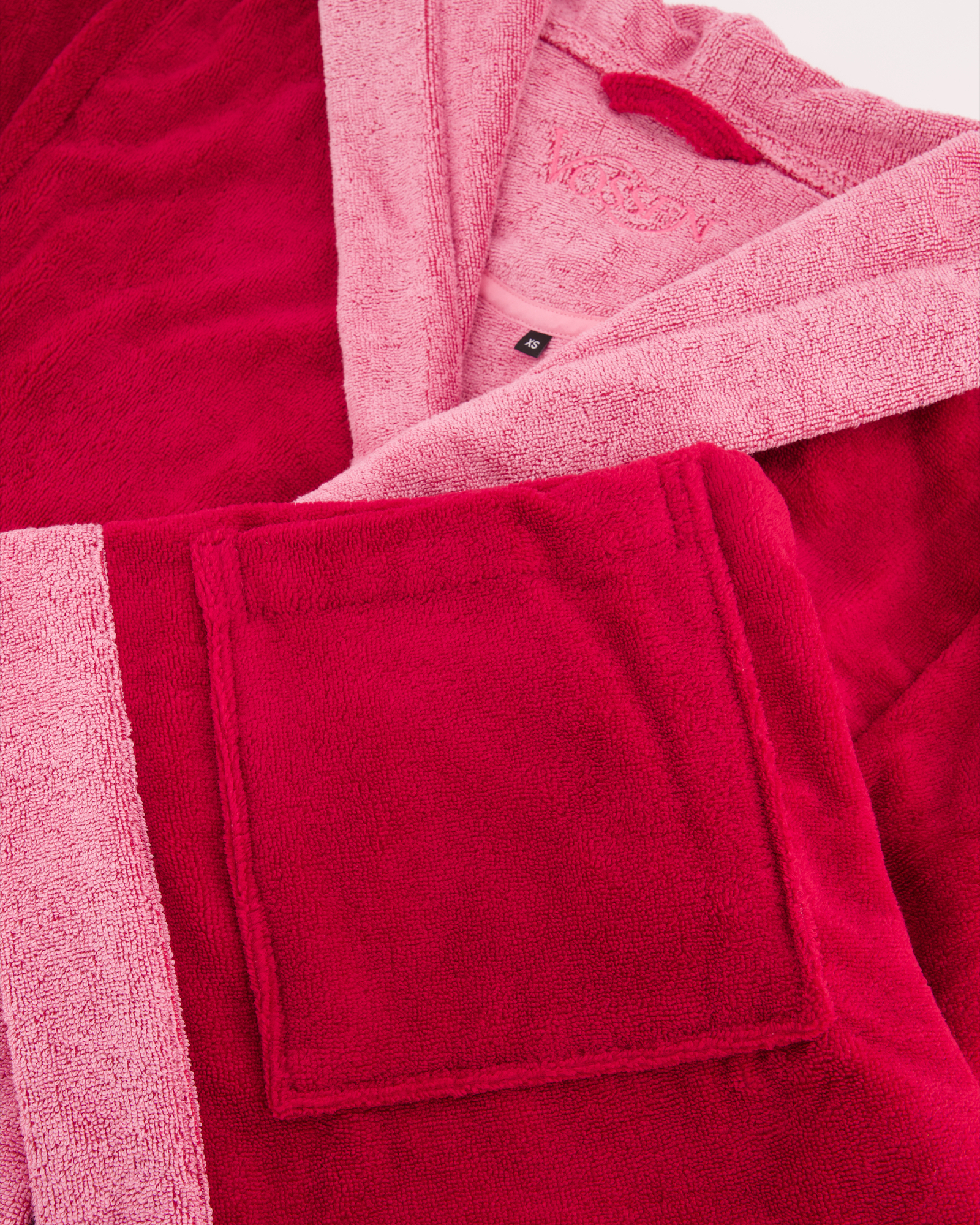 Vossen Bademantel unisex Poppy  - Farbe: cranberry - 002 (161903) - M