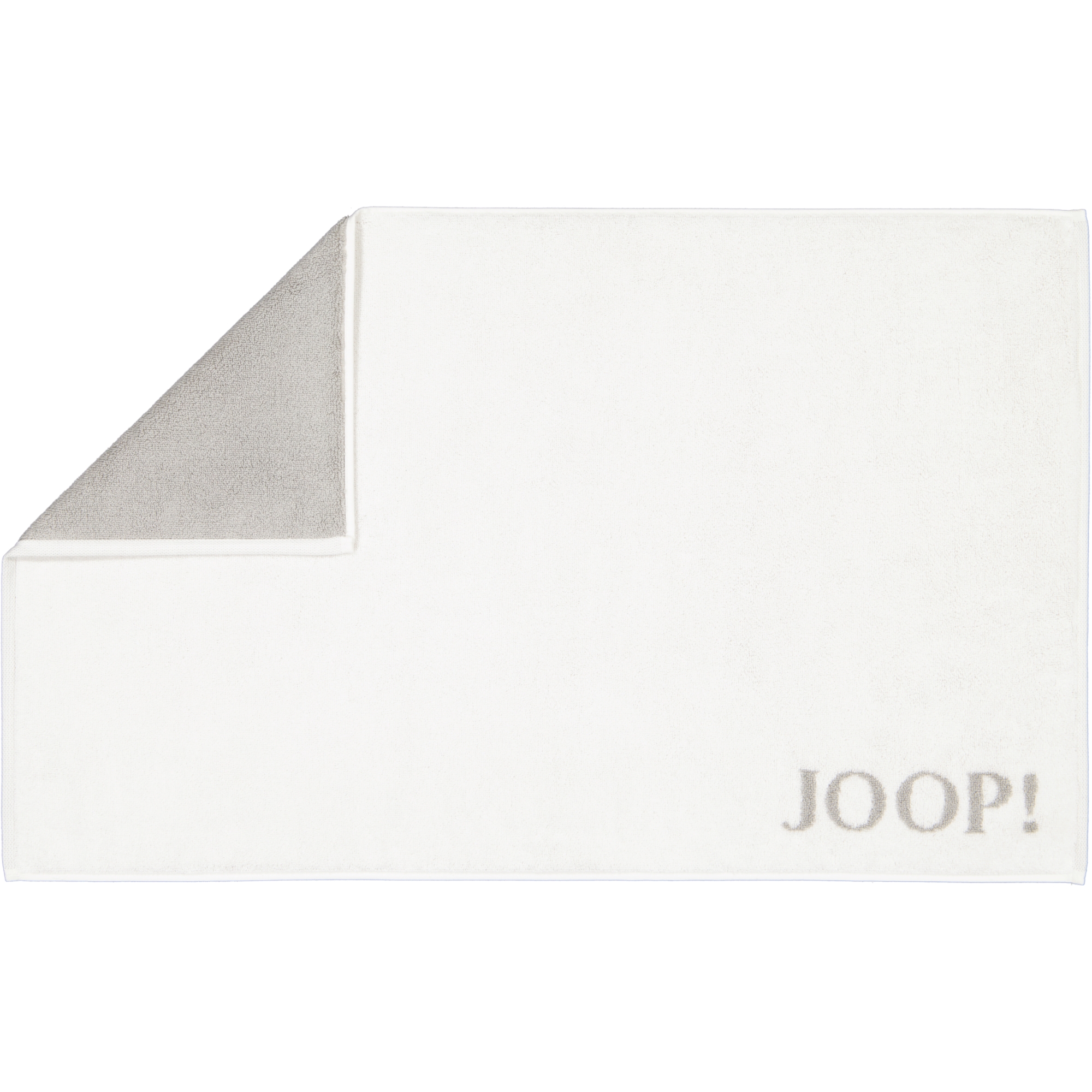 JOOP! Classic - Doubleface Badematte 1600 - 50x80 cm - Farbe: Weiß/Silber - 67