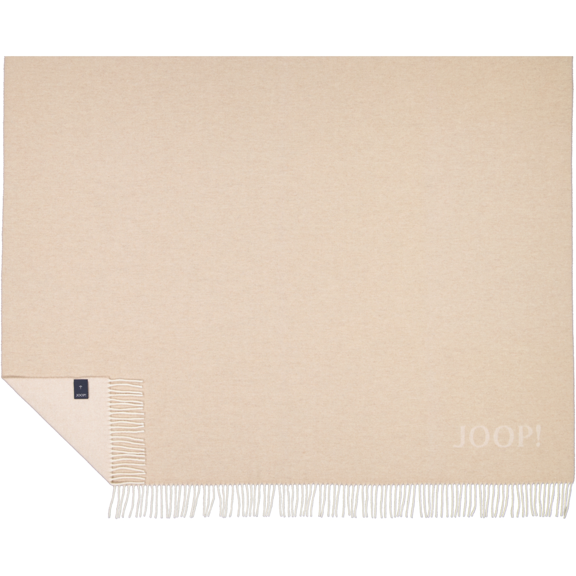 JOOP! Wohndecke Fine-Doubleface - Größe: 130x180 cm - Farbe: Creme-Natur