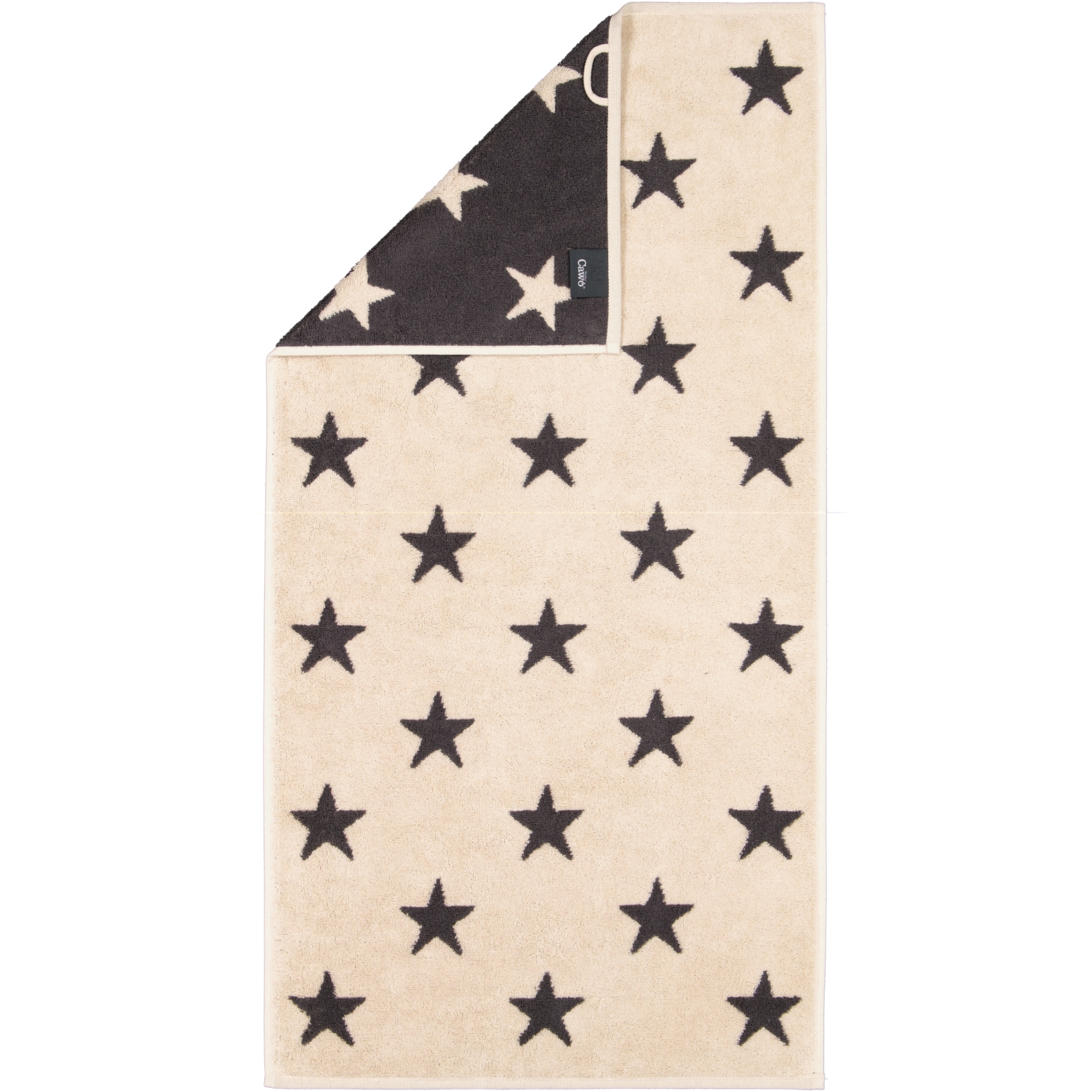 Cawö Handtücher NEW STARS Sterne groß 6260 beige/basalt - 37