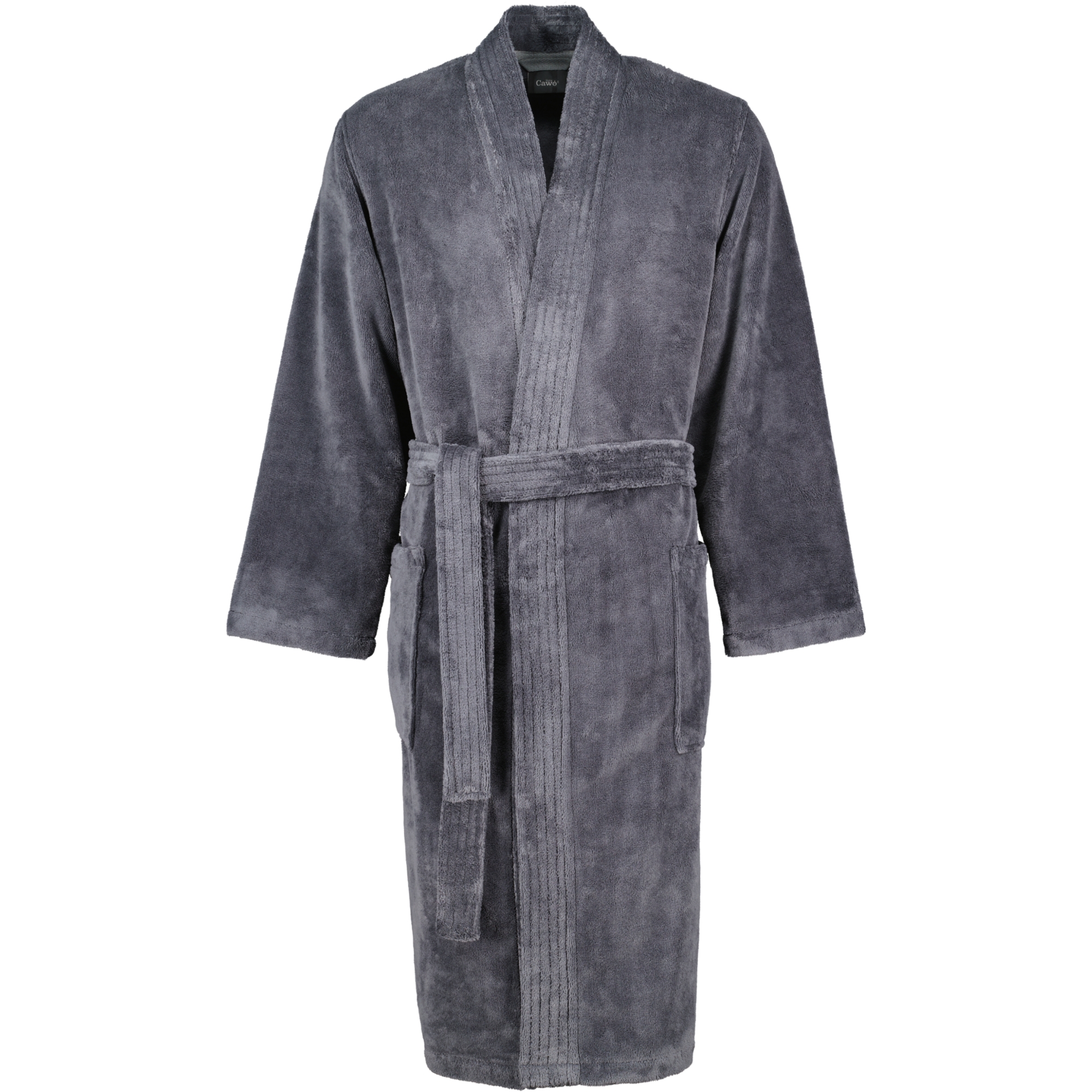 Cawö Home Bademäntel Herren Kimono 800 anthrazit - 71