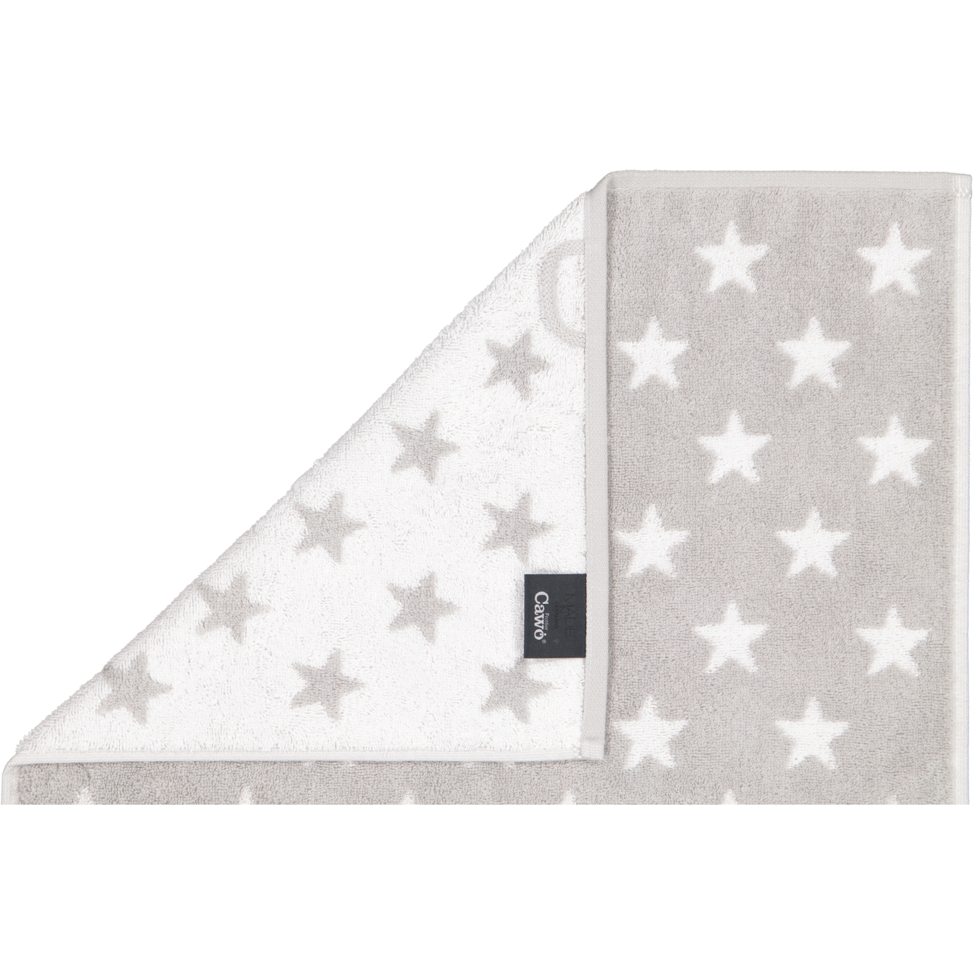 Cawö Handtücher NEW STARS Sterne klein 6261 platin/weiß - 76