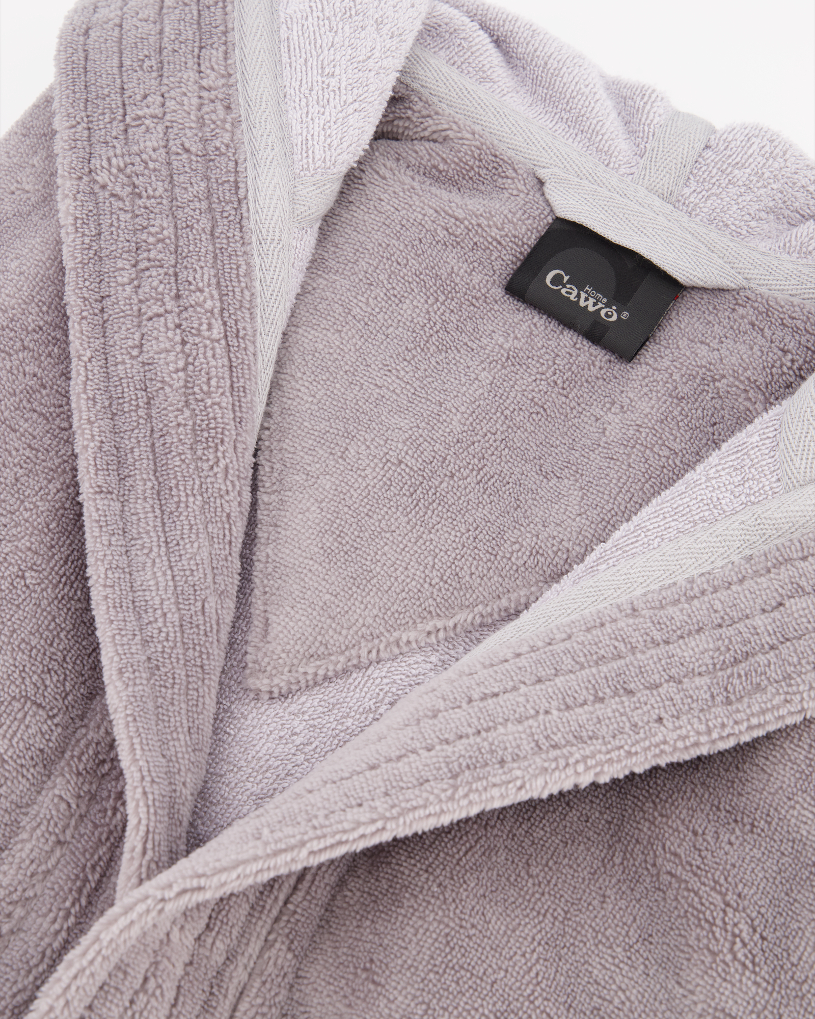 Cawö Home Damen Bademantel Kapuze  802 - Farbe: graphit - 73 - S