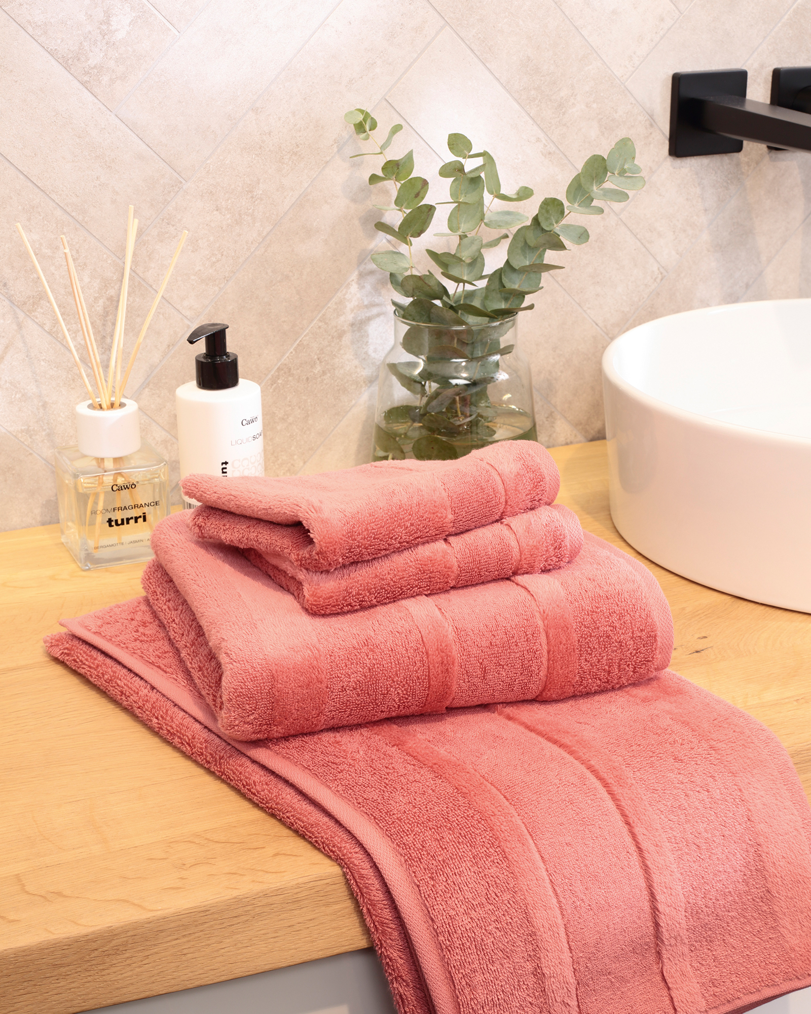 Cawö - Noblesse2 1002 - Farbe: koralle - 255 - Handtuch 50x100 cm