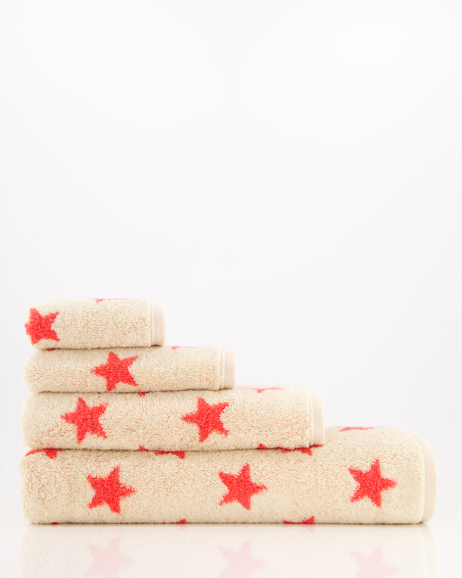 Cawö Handtücher NEW STARS Sterne klein 6261 beige/pink - 32