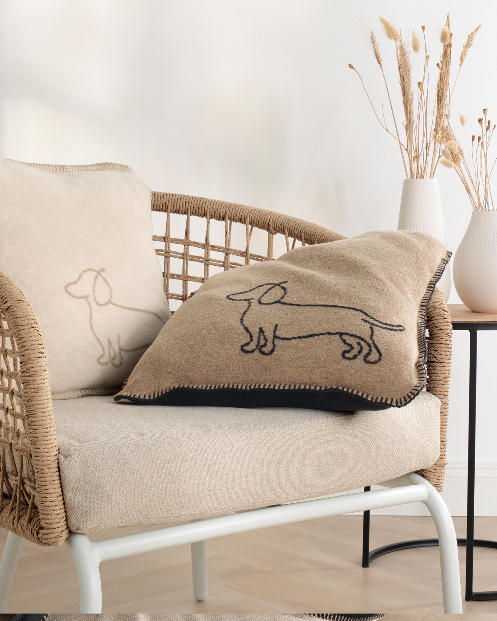 Cawö Home Geschirrtücher Cuisine WE LOVE DOGS 6246 schwarz/beige - 93 - 50x70 cm