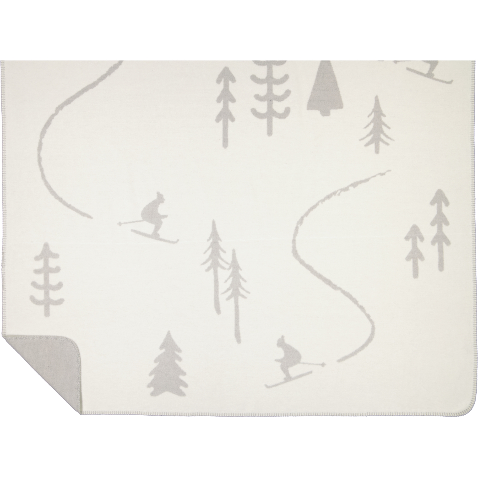 Cawö Wohndecken WINTER EDITION Skifahrer 62720 natur/stein - 67 - 150x200 cm