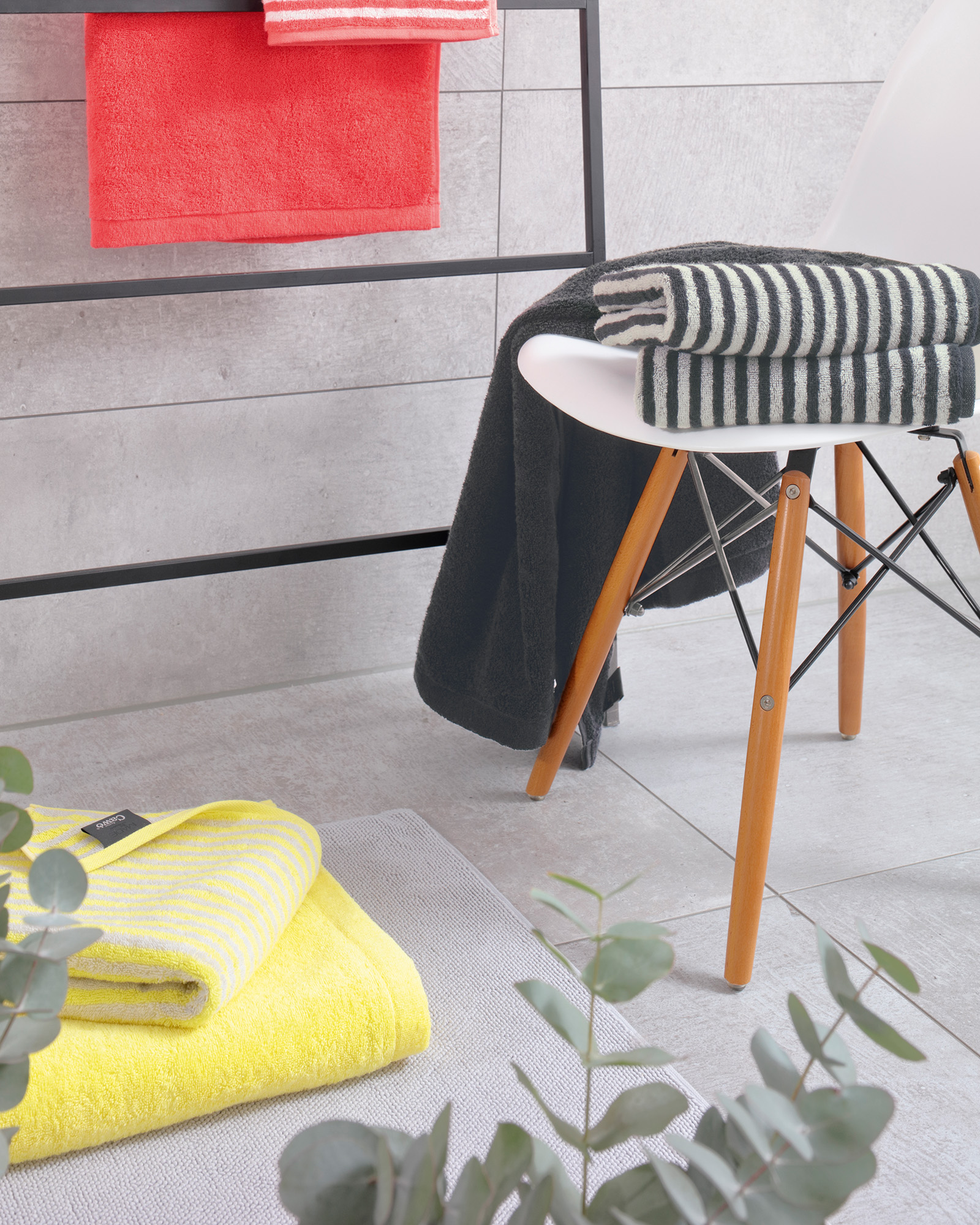 Cawö - Campus Ringel 955 - Farbe: anthrazit - 77 - Gästetuch 30x50 cm