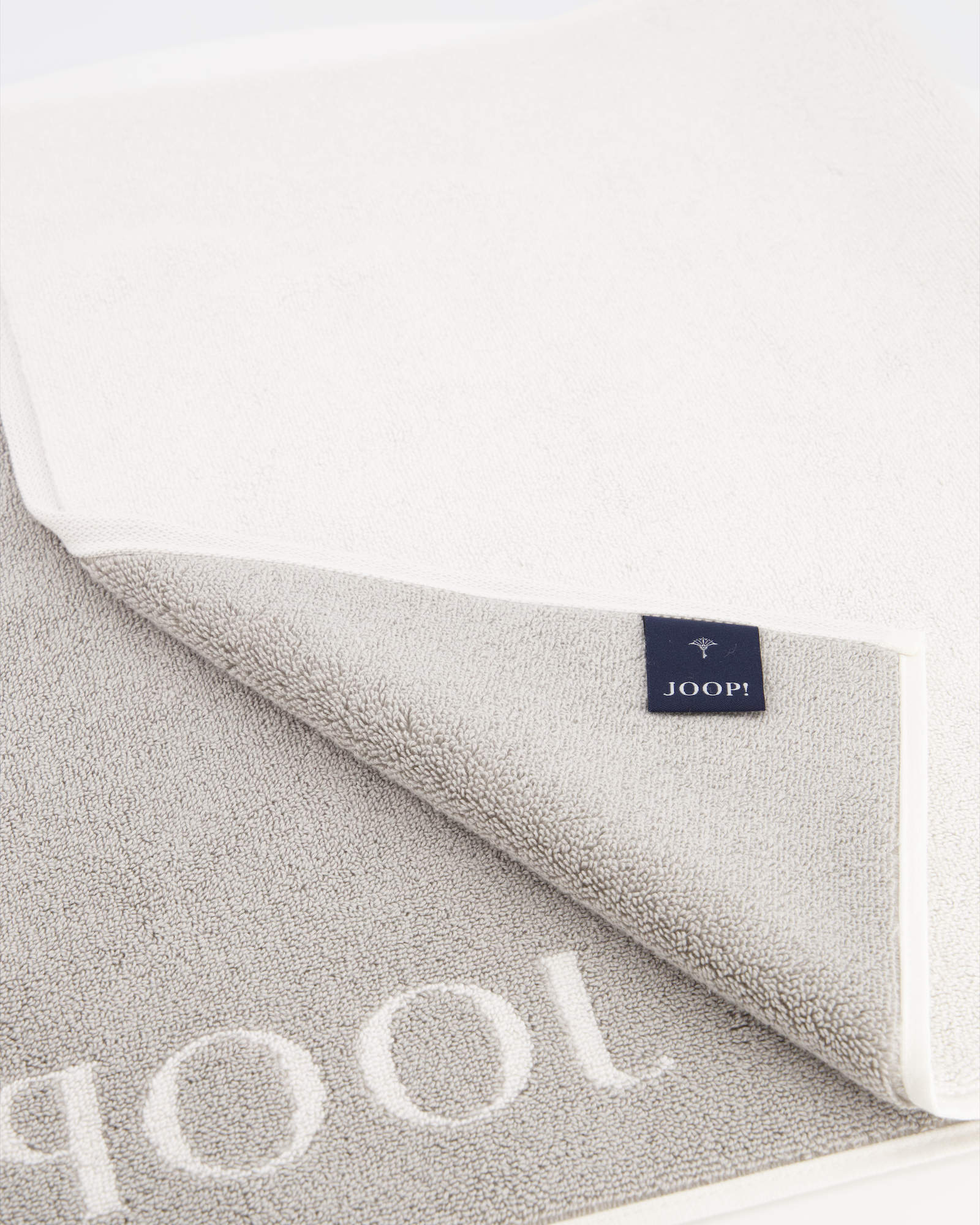 JOOP! Classic - Doubleface Badematte 1600 - 50x80 cm - Farbe: Weiß/Silber - 67