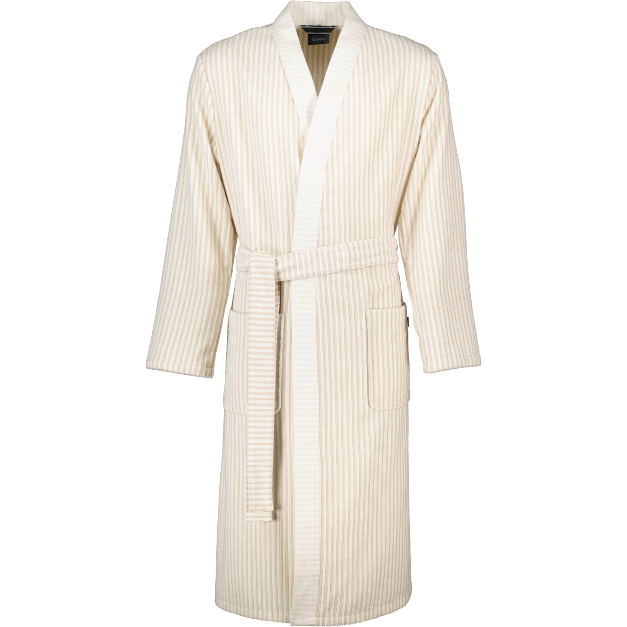 Cawö Bademäntel Herren Kimono Struktur 5718 beige - 33