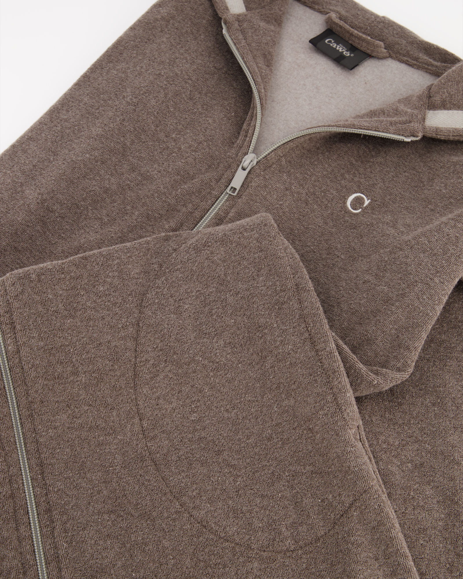 Cawö Home Bademäntel Damen Kurzmantel mit Kapuze Active 821 mocca-stein - 37