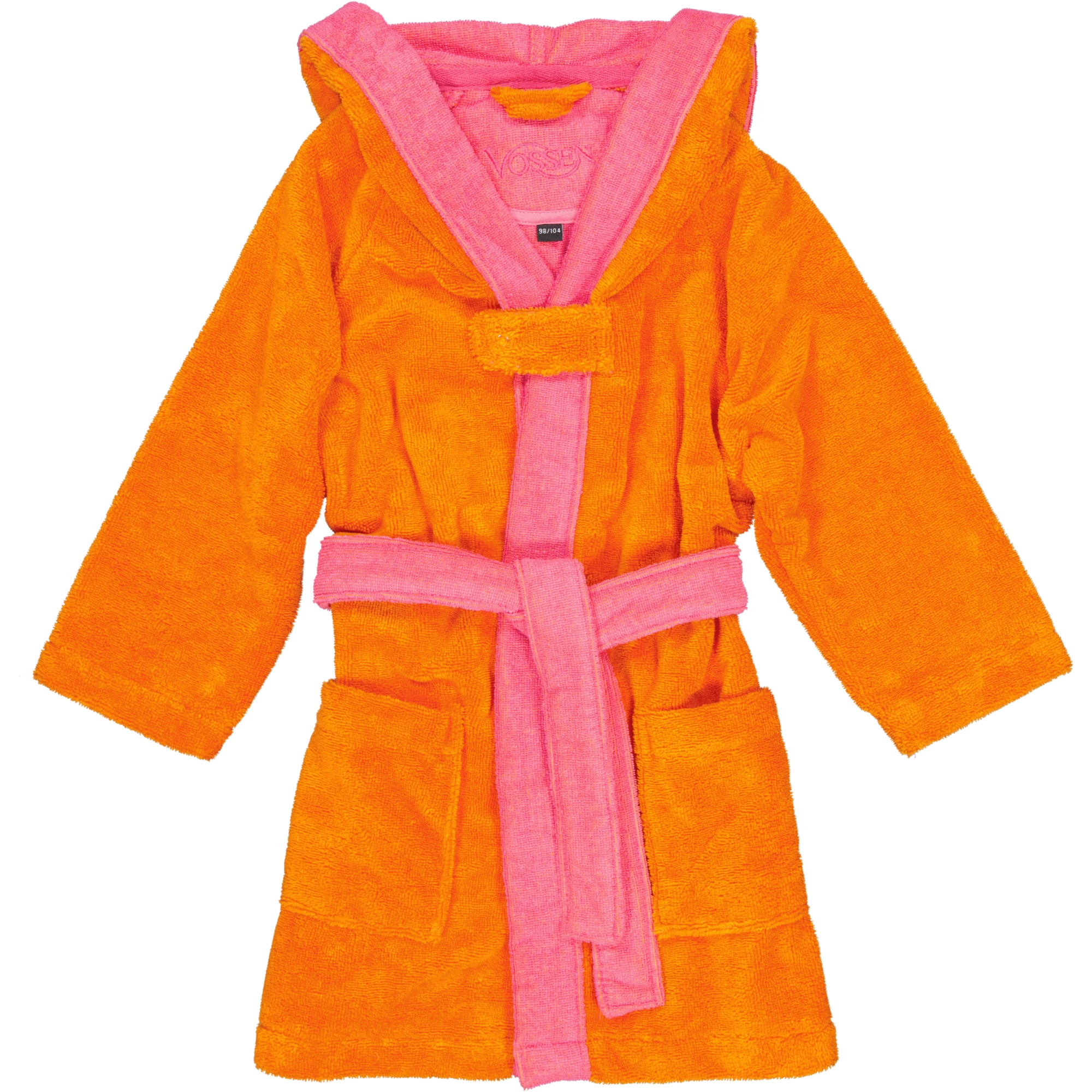Vossen Bademäntel Kinder Kapuze Bixie electric orange/prim rose - 0006