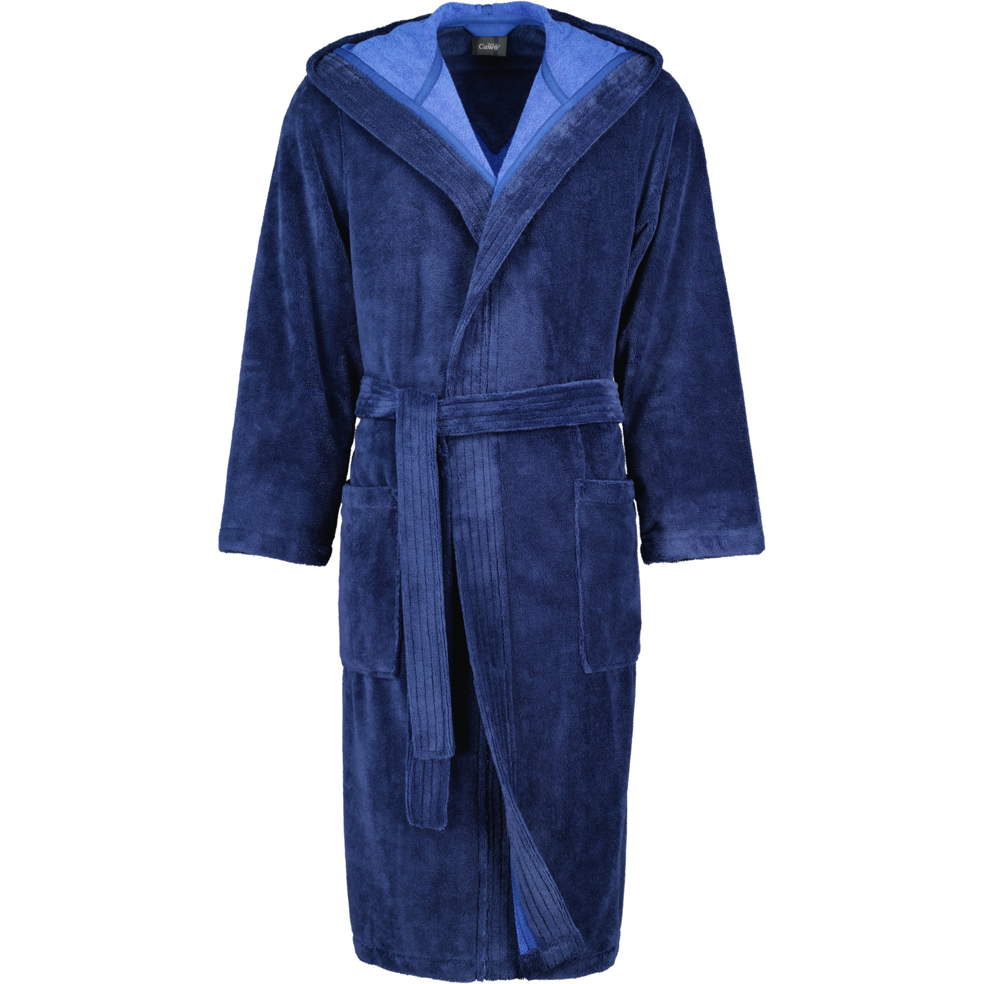 Cawö Home Herren Bademantel Kapuze 801 - Farbe: nachtblau - 11 - M