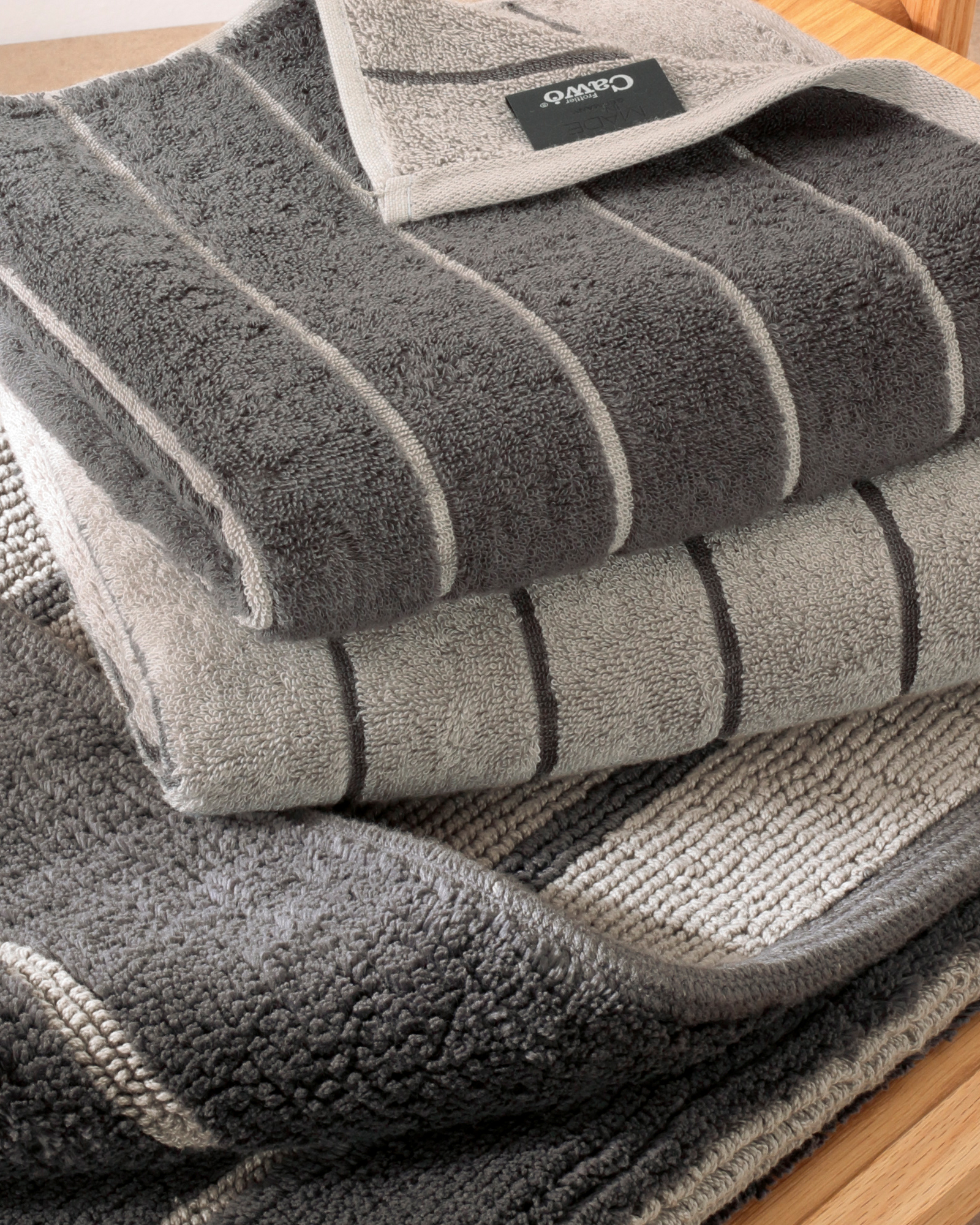 Cawö Handtücher Balance Doubleface 6232 anthrazit - 73 - Handtuch 50x100 cm