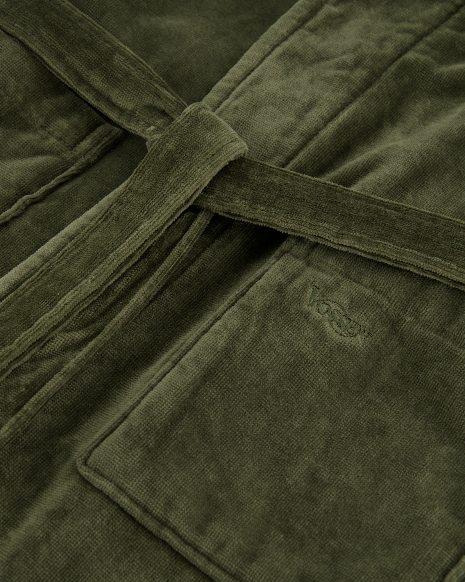 Vossen Bademäntel unisex Schalkragen Feeling-L mud green - 5830