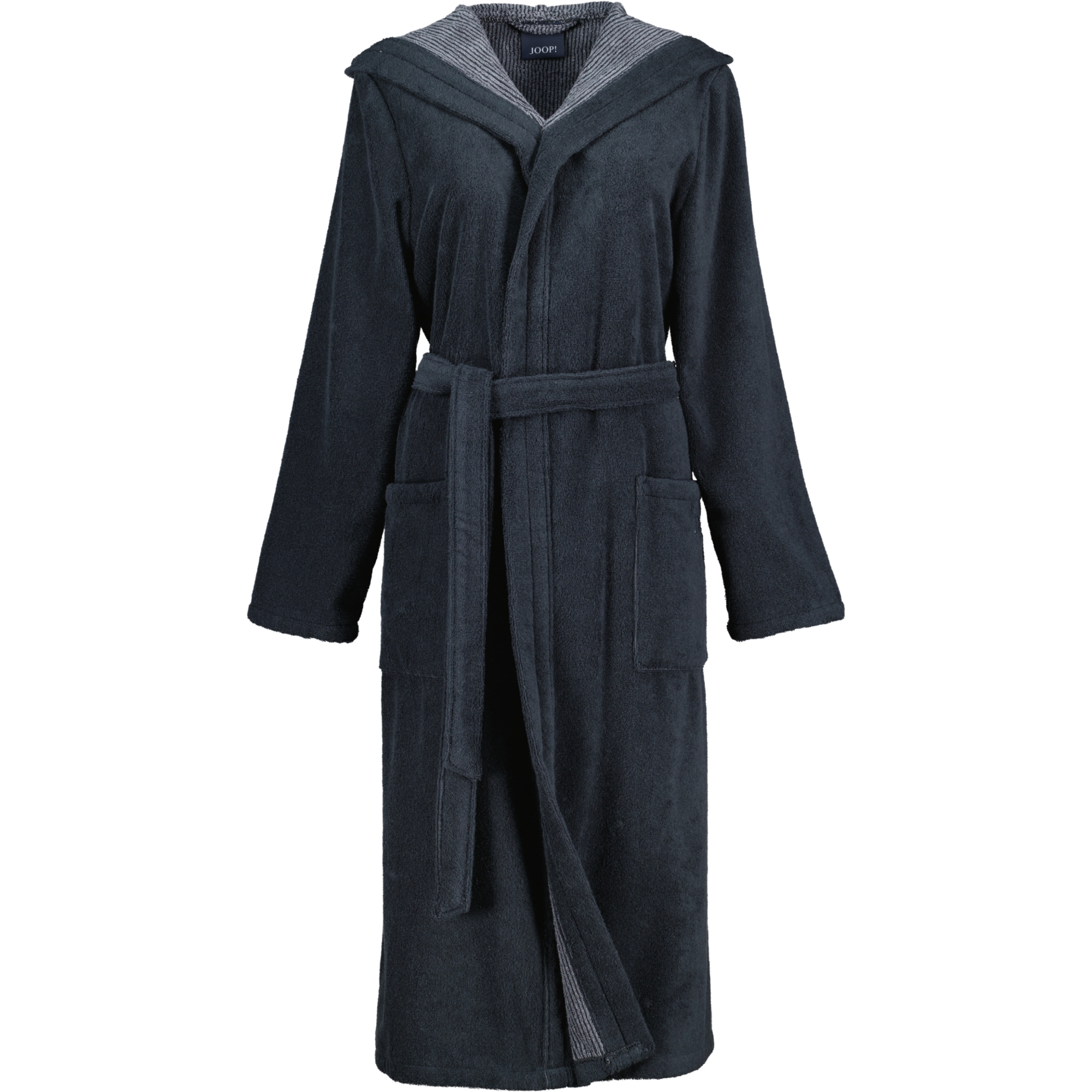 JOOP! Classic - Damen Bademantel - Kapuze 1617 - Farbe: 97 - schwarz - L