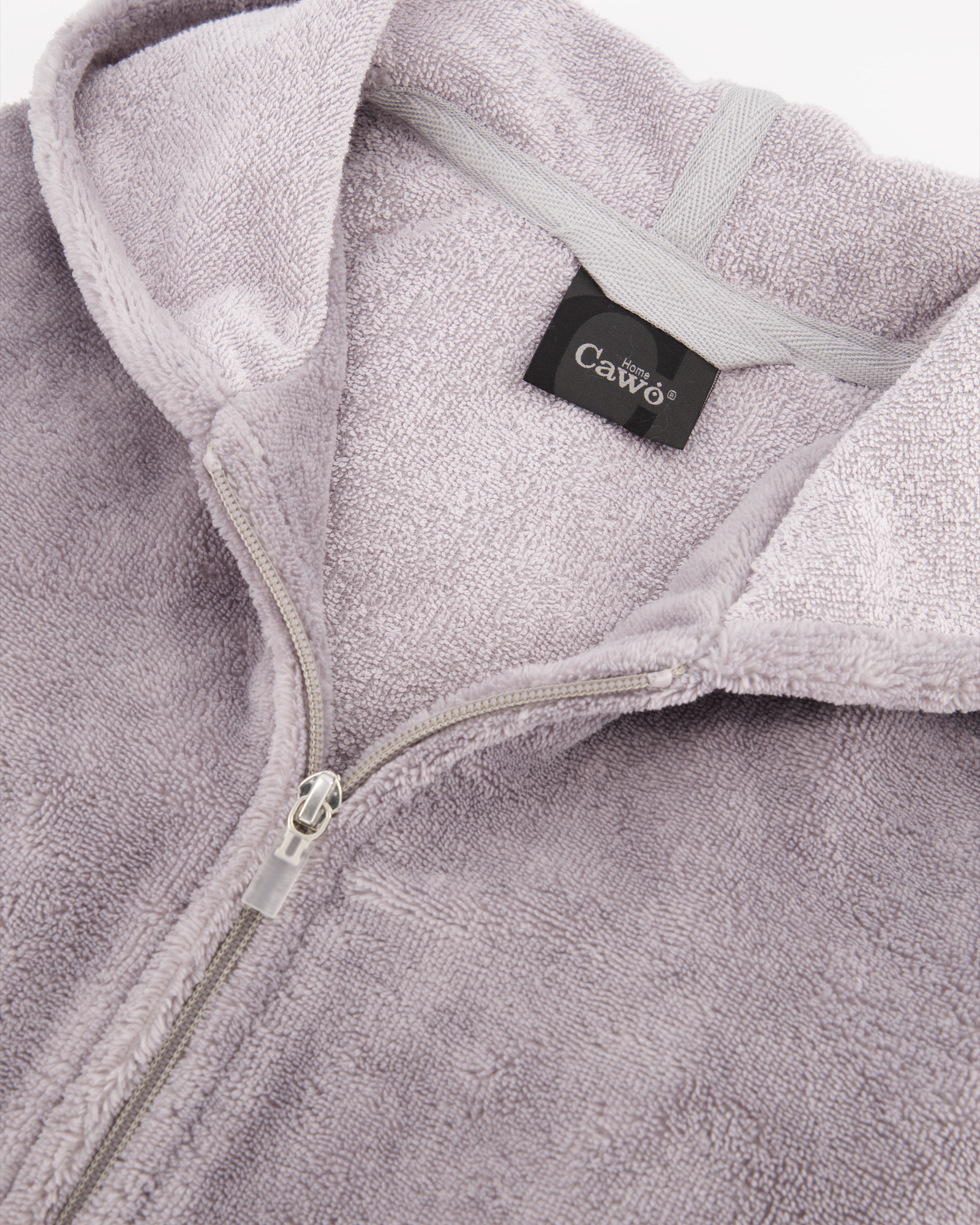 Cawö Home - Damen Bademantel Kurz Kapuze 822 - Farbe: graphit - 73 - L