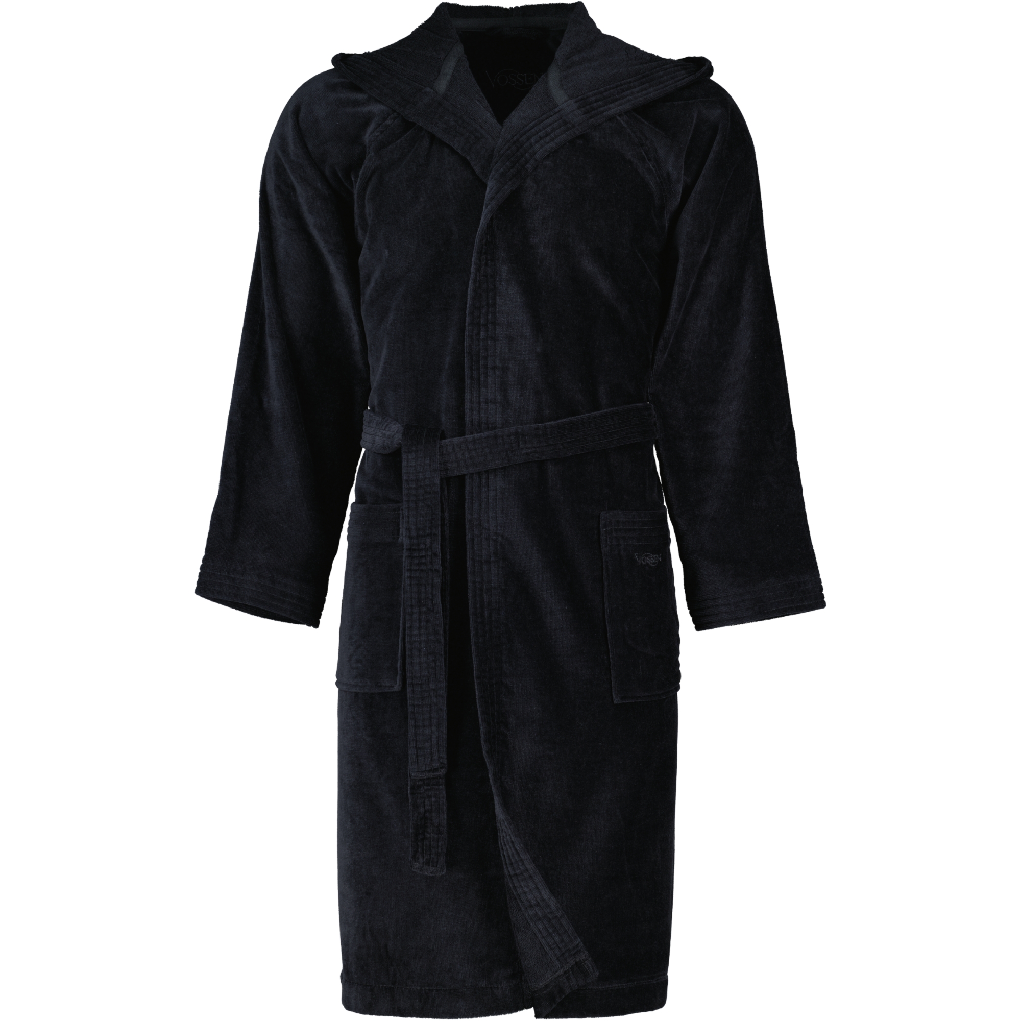 Vossen Bademäntel unisex Kapuze Texas schwarz - 7900 - XL