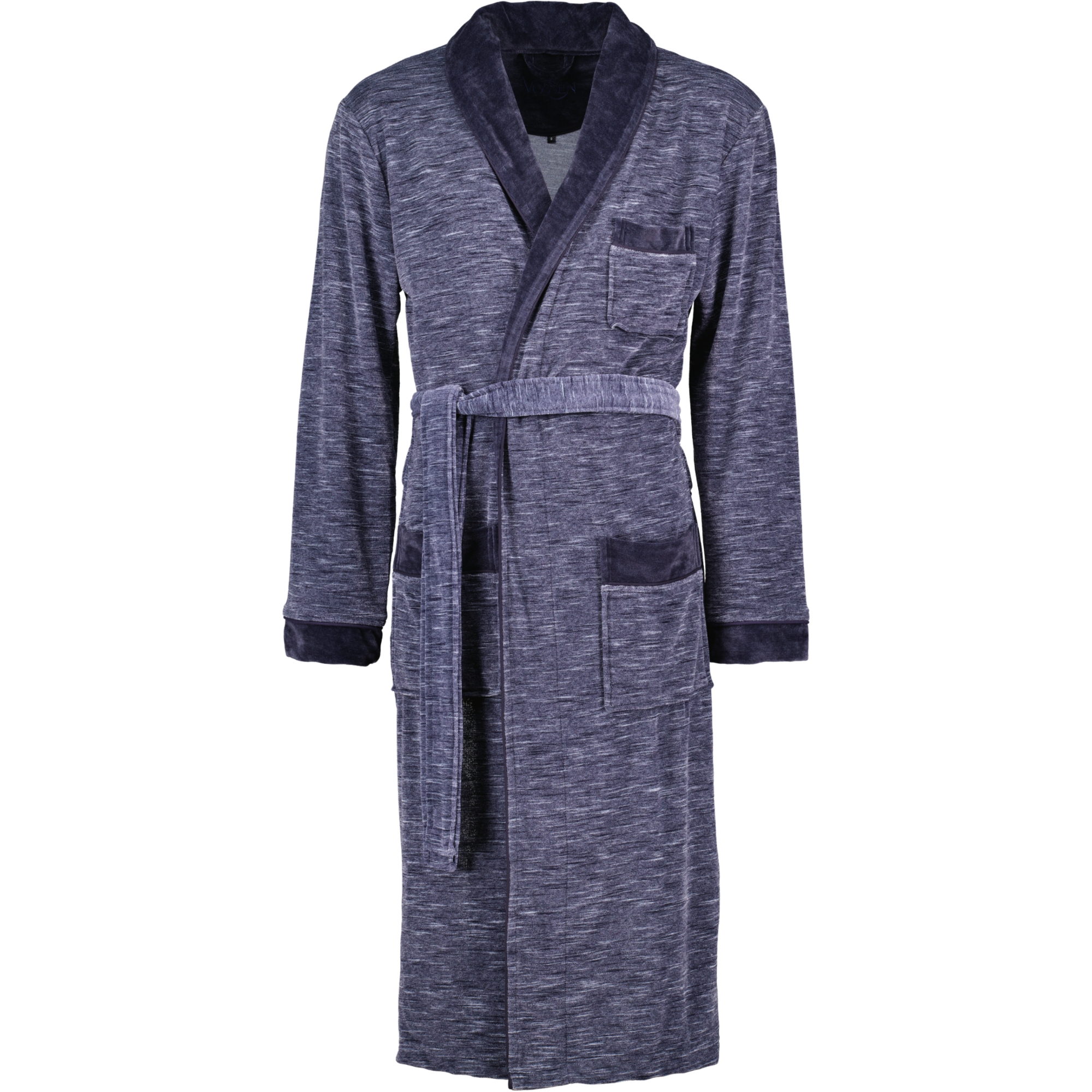 Vossen Bademäntel Herren Schalkragen Alberto blue - 0001