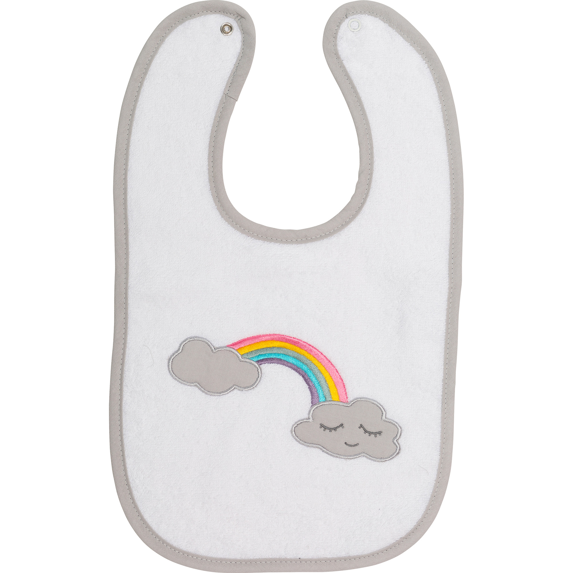 Smithy Wolkenweich Regenbogen - Lätzchen 24 x 24 cm - Farbe: weiß (1805065)