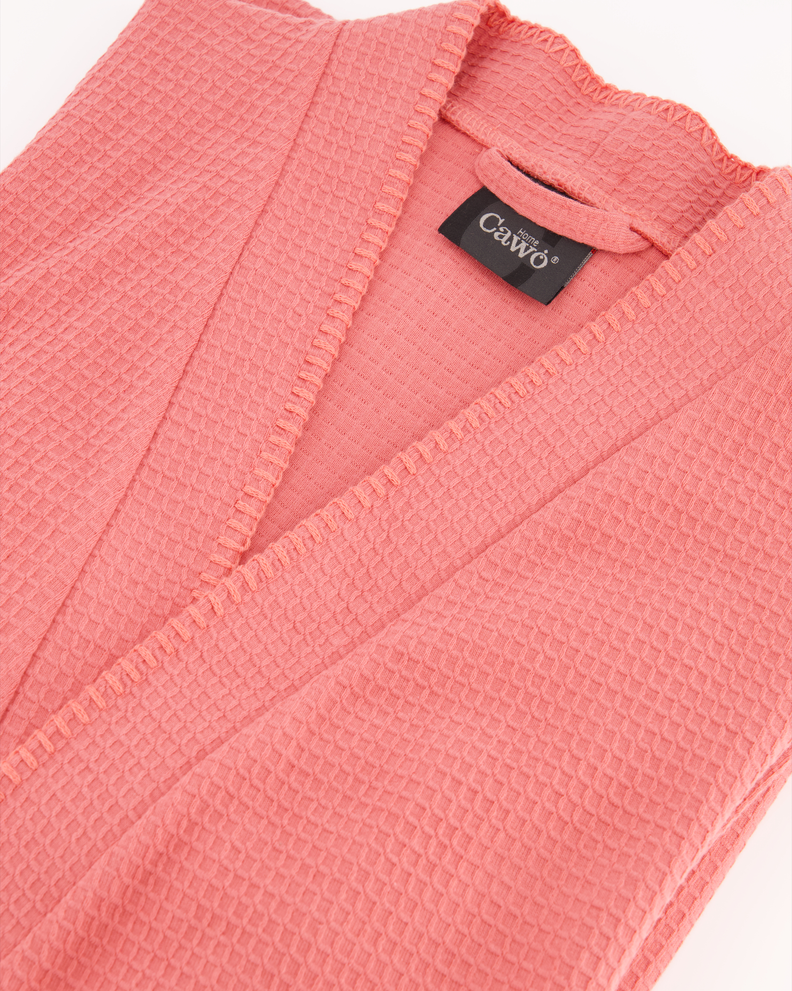 Cawö Home Bademäntel Damen Kimono Pique 812 koralle - 22