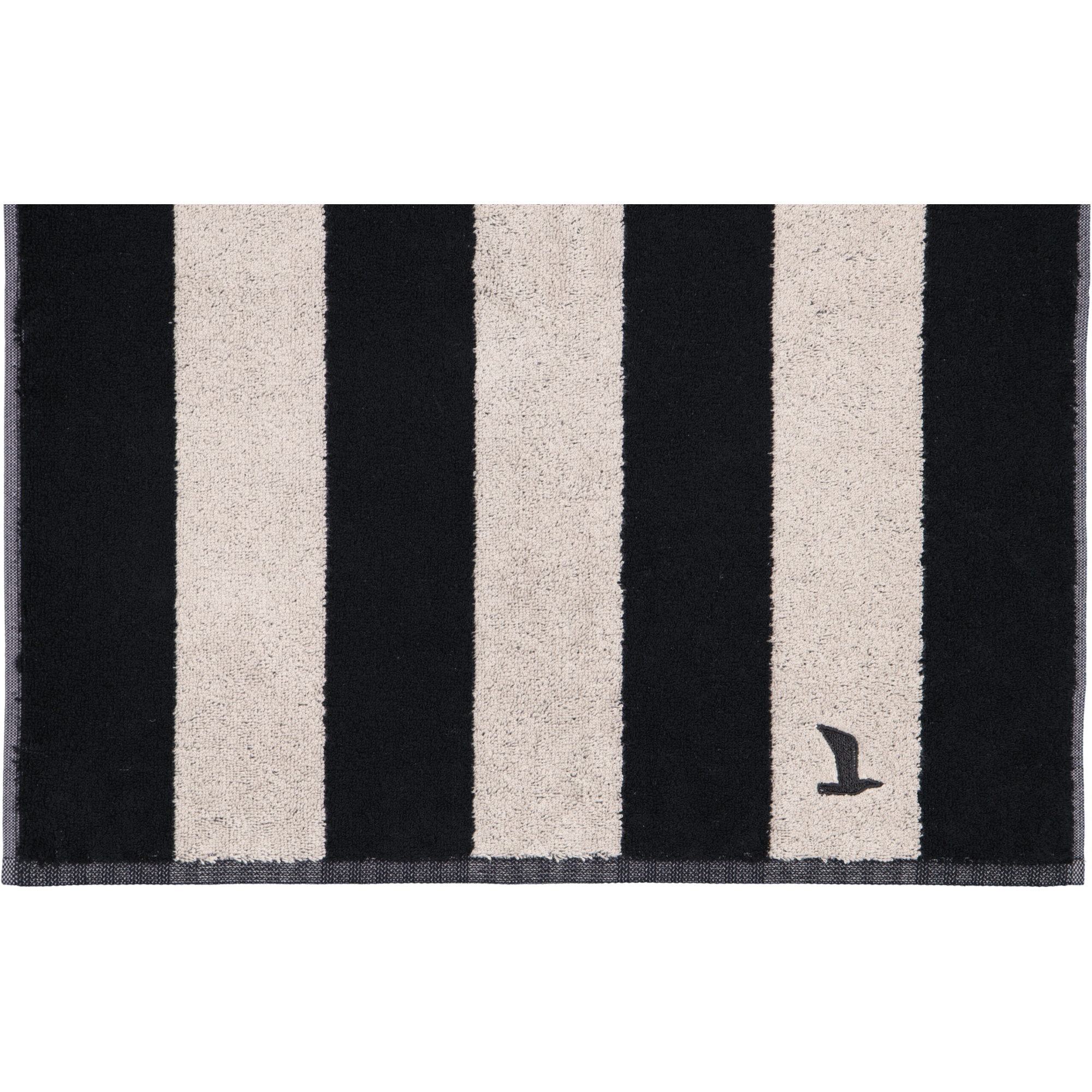 Möve Handtücher Superwuschel Blockstreifen black/cashmere - 082