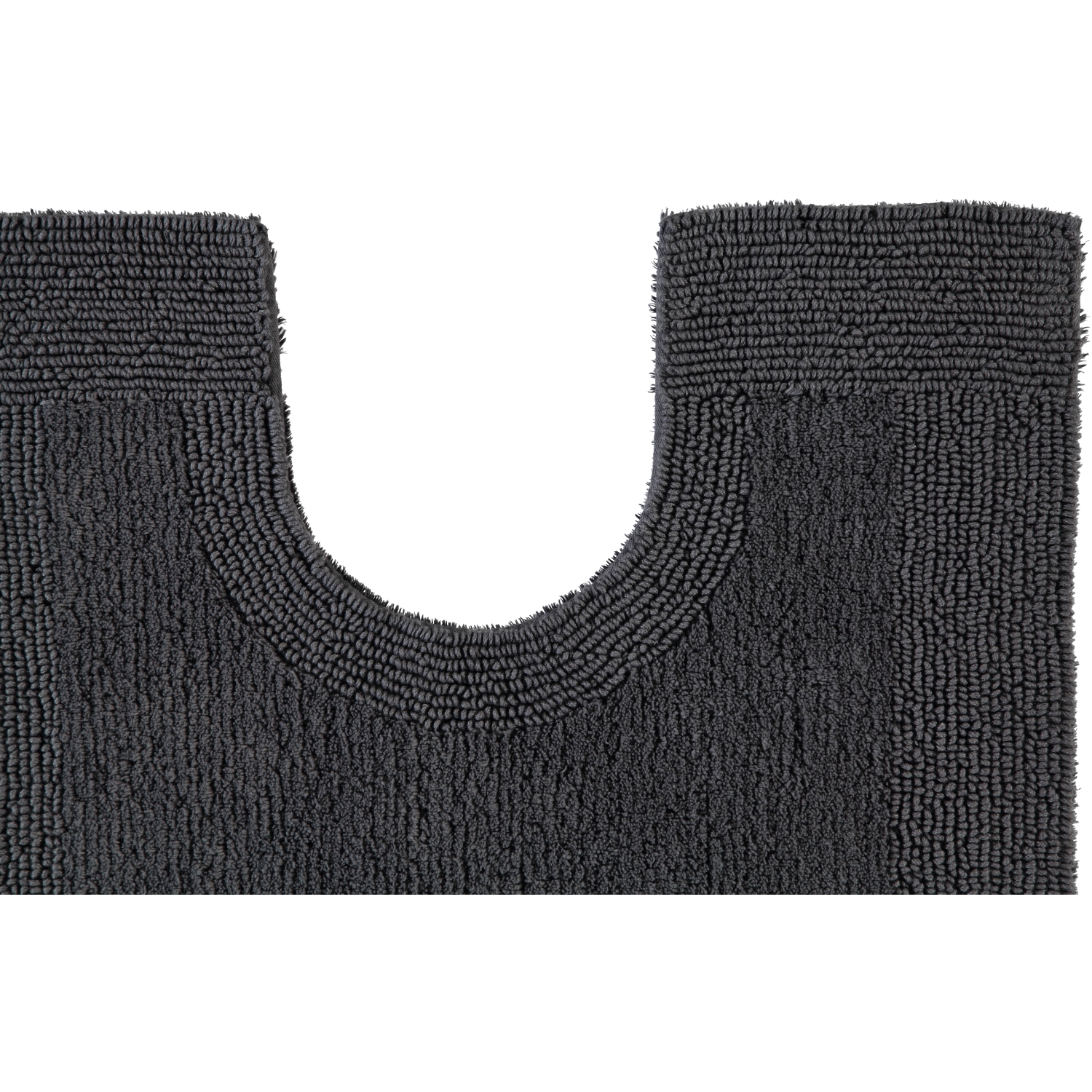 Rhomtuft - Badteppiche Prestige - Farbe: zinn - 02 - Toilettenvorlage mit Ausschnitt 60x60 cm