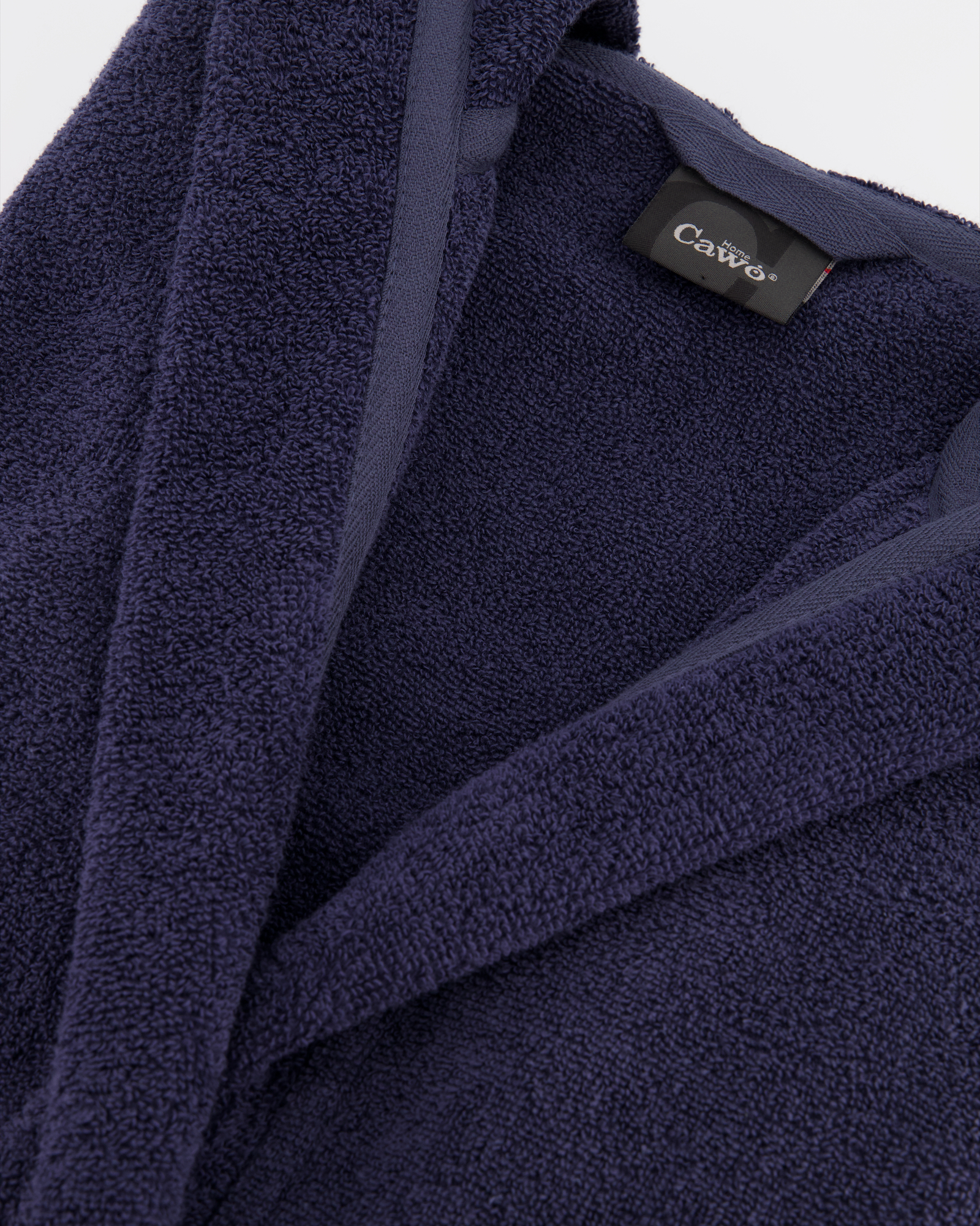 Cawö Home Bademäntel Damen Kapuze Luxury Basics Kapuze 827 blau - 17