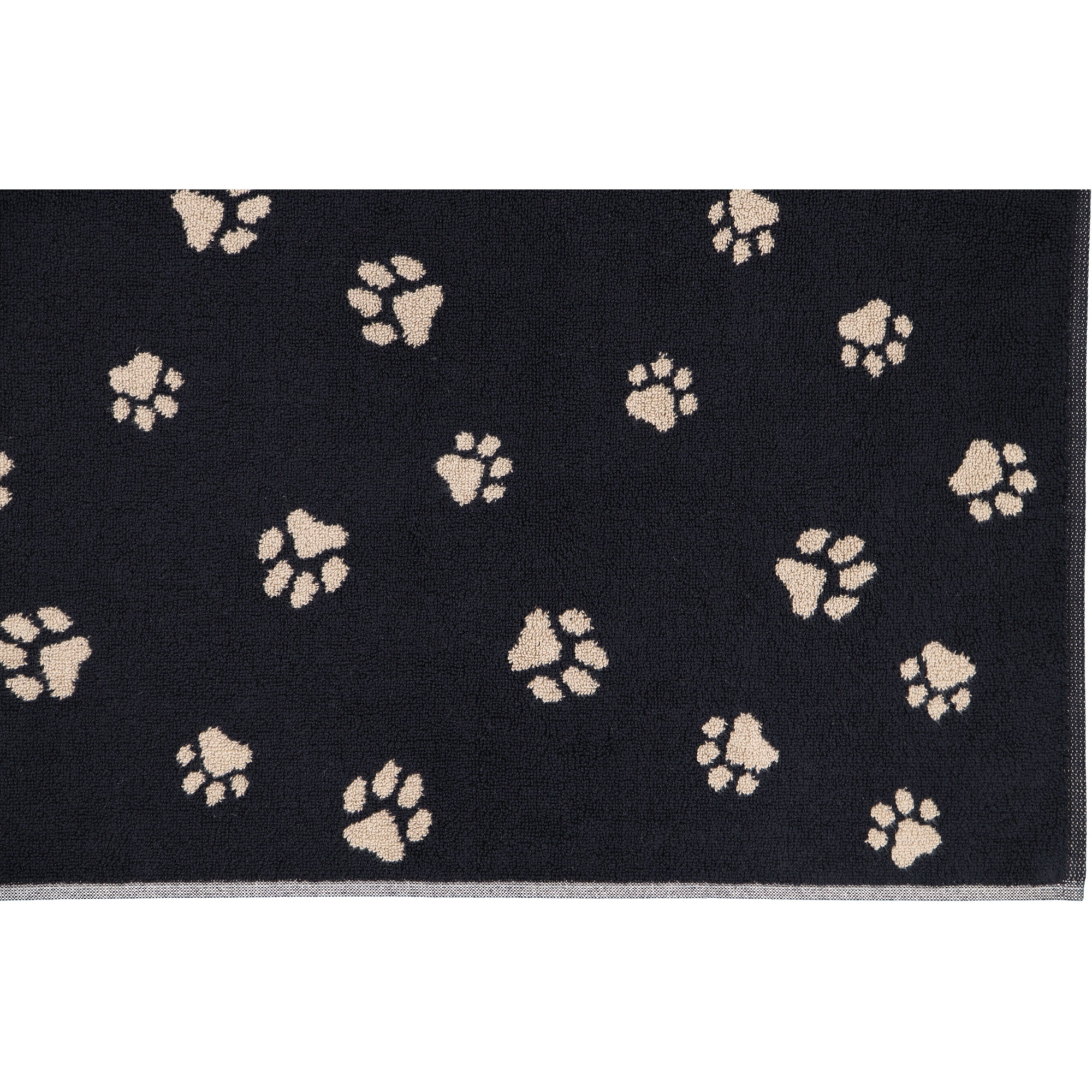 Cawö Badematten WE LOVE DOGS Paws 6247 schwarz/beige - 93 - 50x80 cm