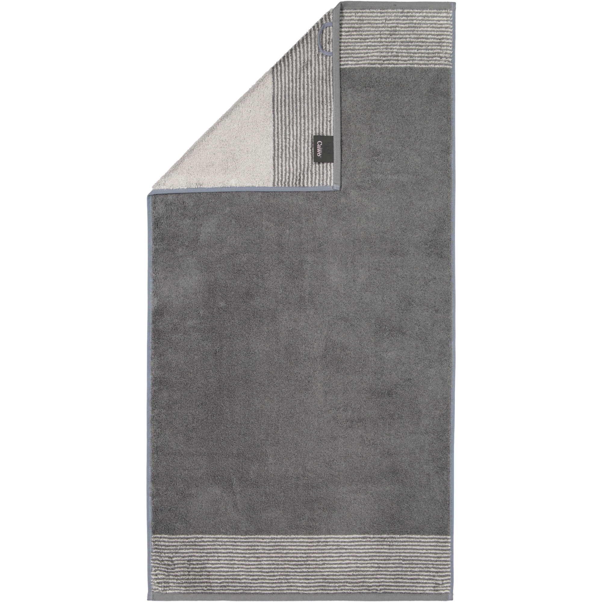 Cawö - Luxury Home Two-Tone 590 - Farbe: schiefer - 77 - Handtuch 50x100 cm