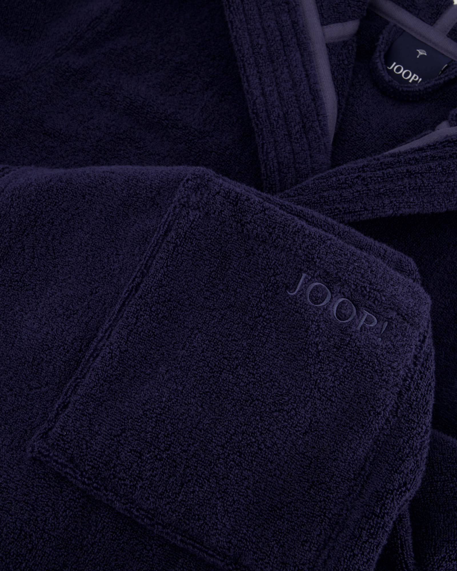 JOOP! Herren Bademantel - Kapuze 1648 - Farbe: Blau - 175
