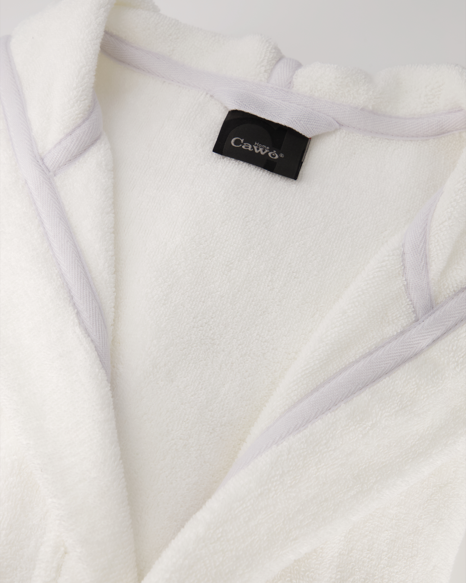 Cawö Home Herren Bademantel Kapuze 829 - Farbe: weiß - 67 - L