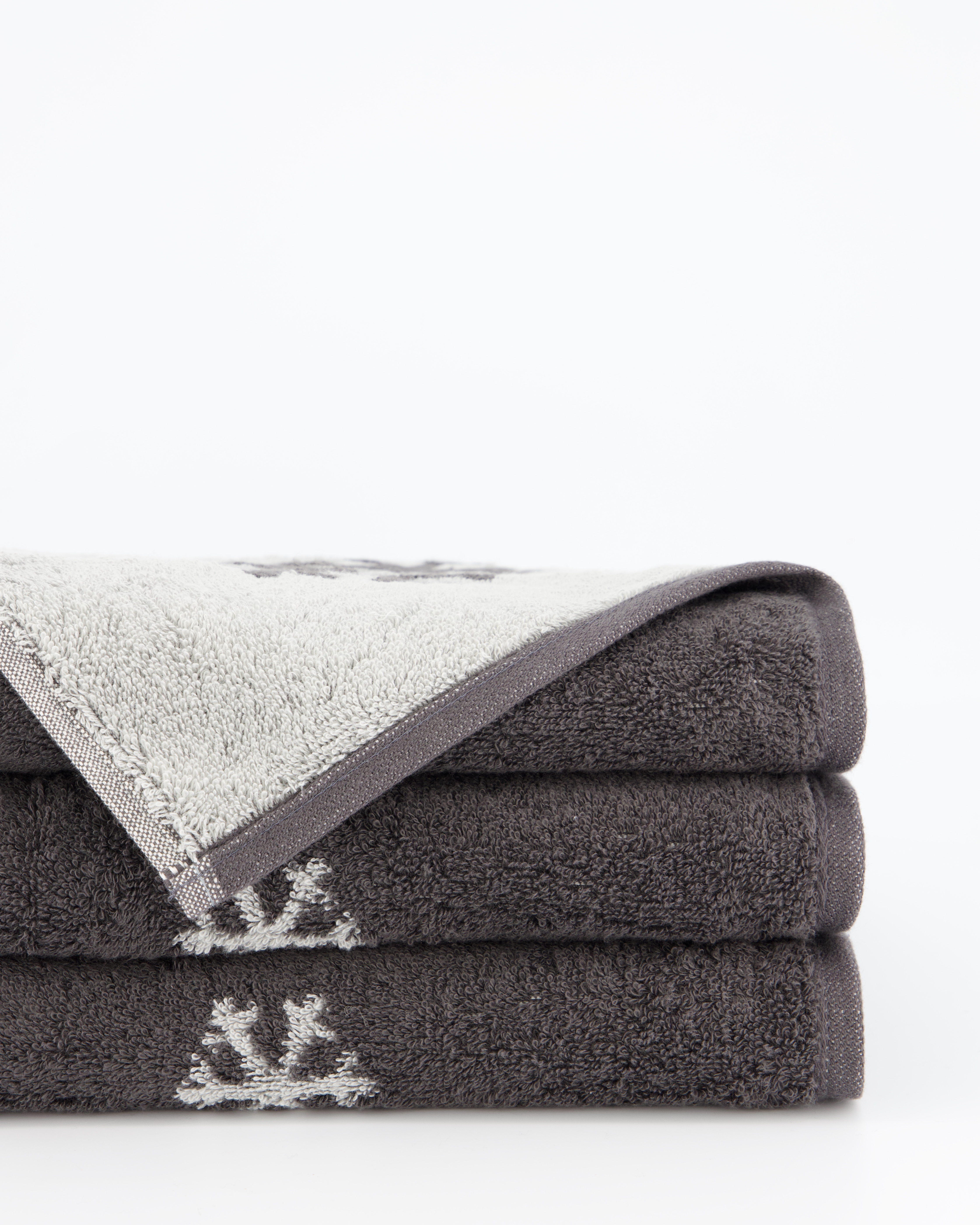 Cawö Handtücher WINTER EDITION Schneekristalle 6270 basalt/platin - 77