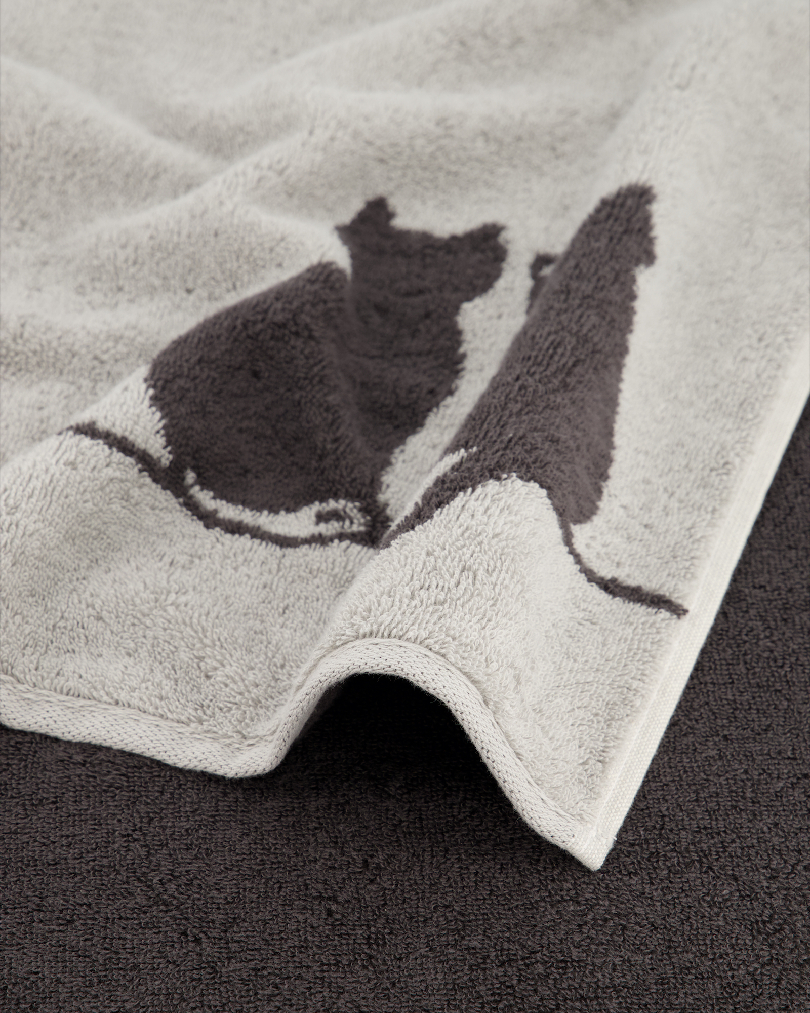 Cawö Handtücher CUTE CATS EDITION You & Me 6263 platin/basalt - 70