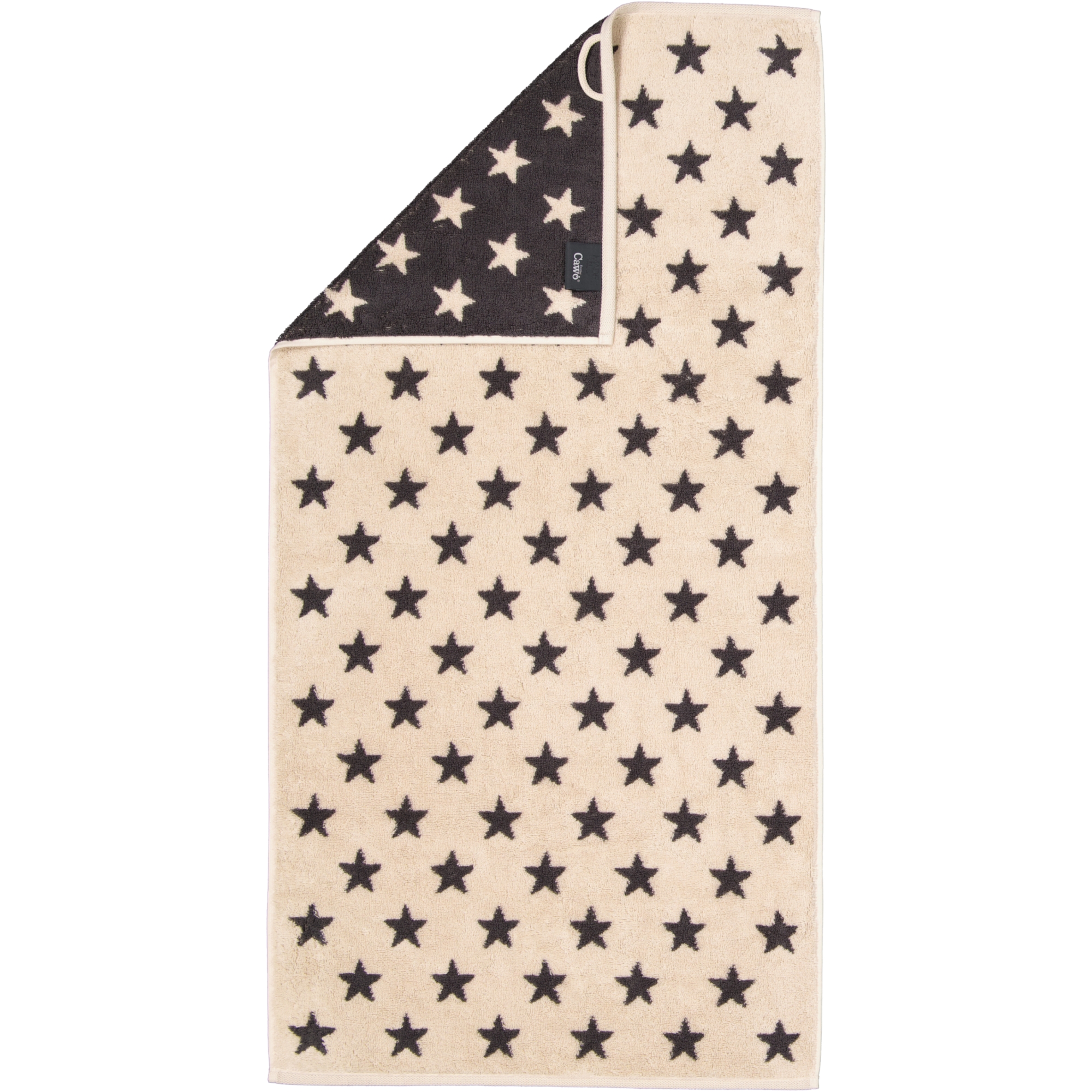 Cawö Handtücher NEW STARS Sterne klein 6261 beige/basalt - 37