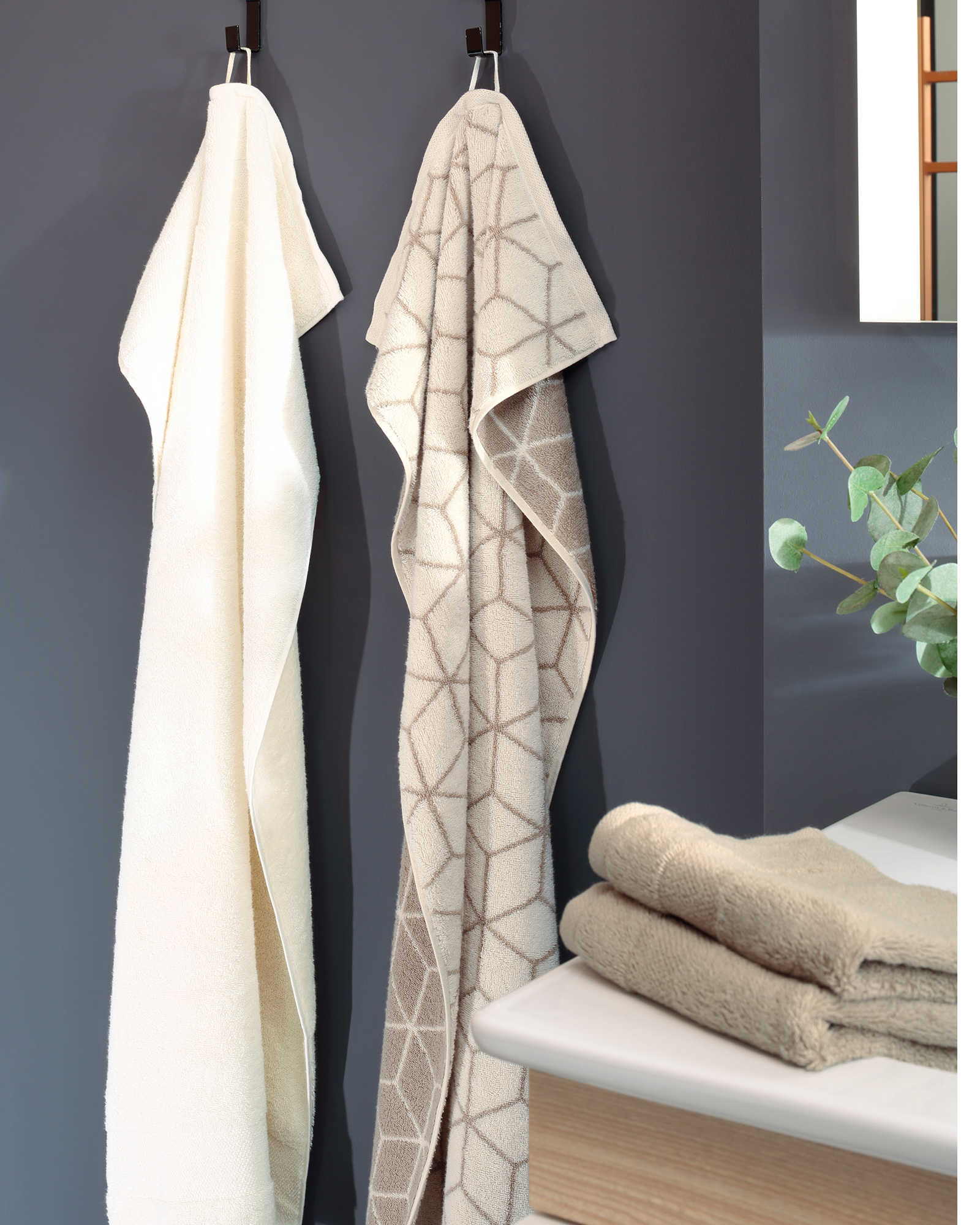 Villeroy & Boch Handtücher Coordinates Carré 2557 - Farbe: cashmere - 33 - Duschtuch 80x150 cm