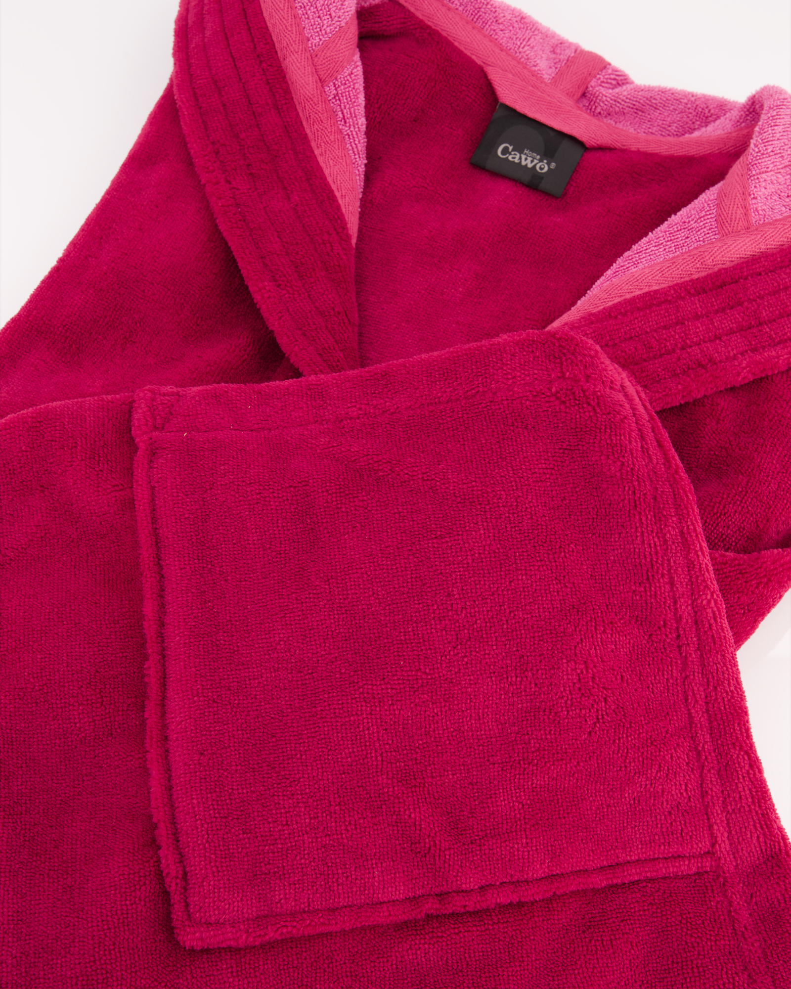 Cawö Home Damen Bademantel Kapuze  802 - Farbe: beere - 22 - S