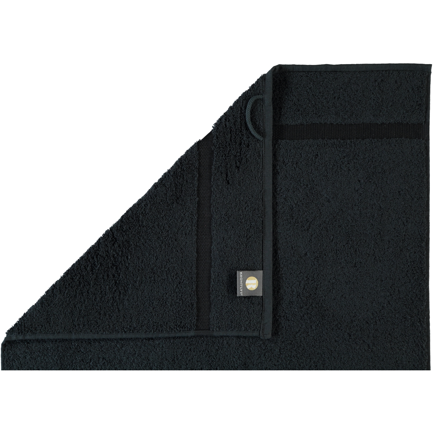 Rhomtuft - Handtücher Princess - Farbe: schwarz - 15 - Seiflappen 30x30 cm