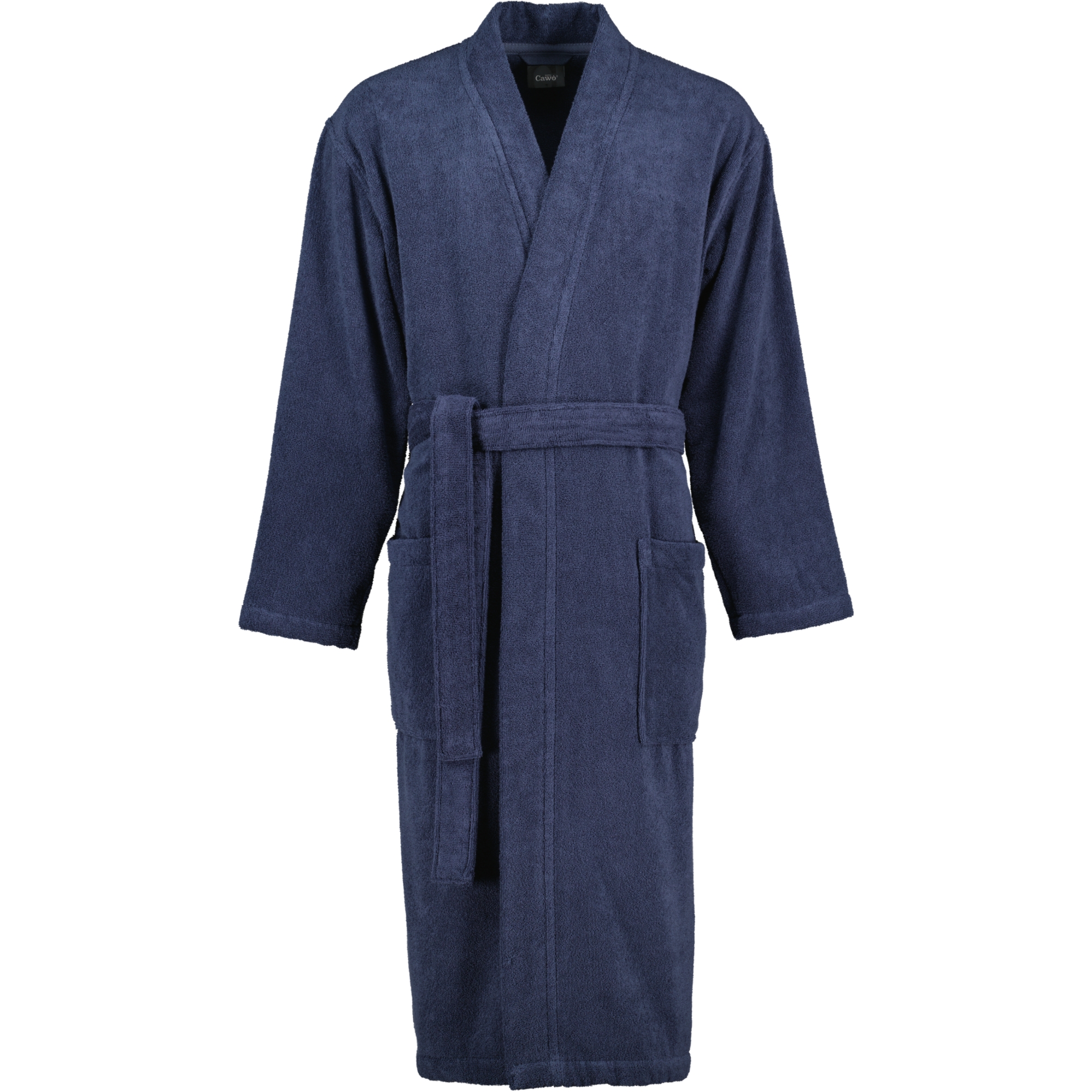 Cawö Home Bademäntel Herren Kimono Uni 828 blau - 17
